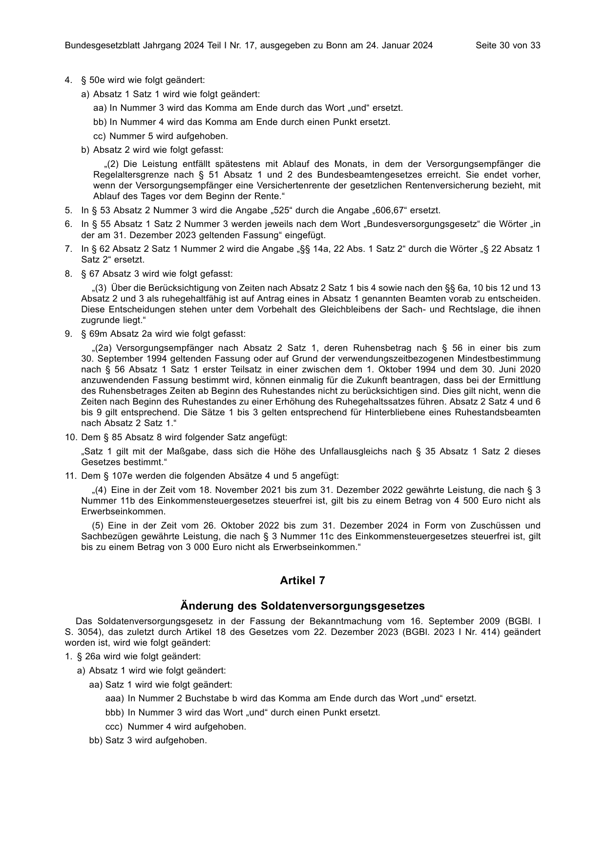BGBl. 2024, Seite 30 — Originalseite als Abbildung