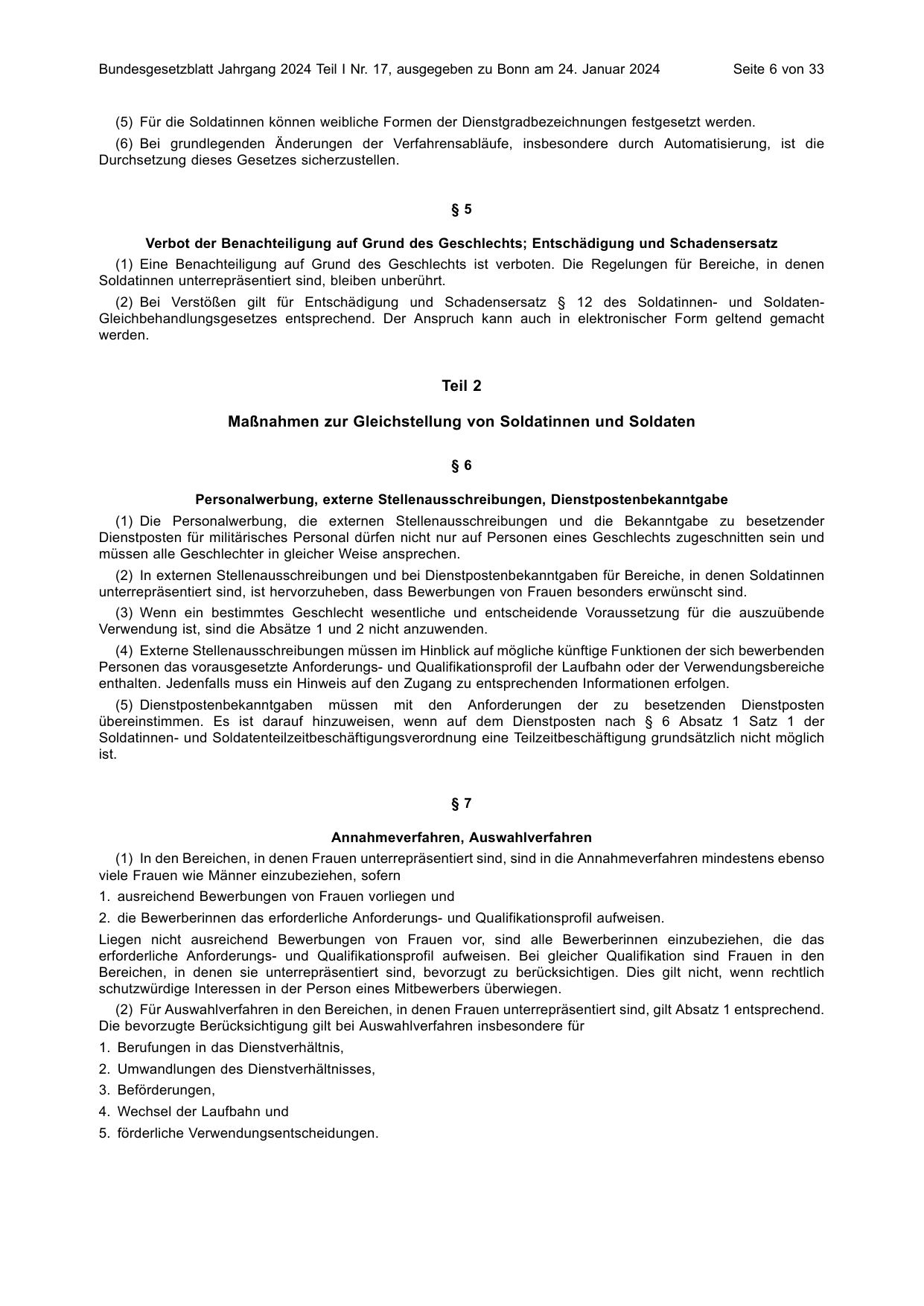 BGBl. 2024, Seite 6 — Originalseite als Abbildung
