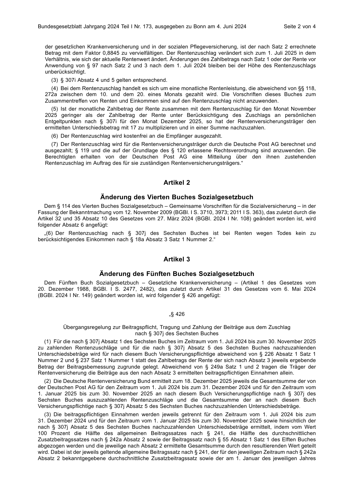 BGBl. 2024, Seite 2 — Originalseite als Abbildung
