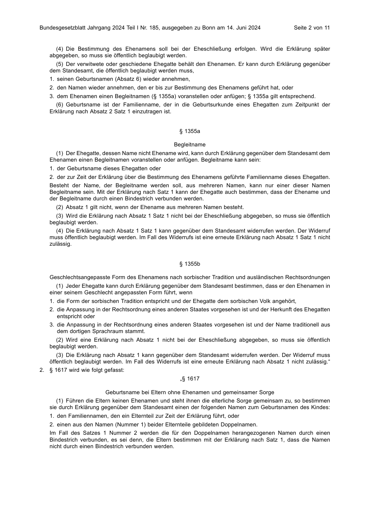 BGBl. 2024, Seite 2 — Originalseite als Abbildung