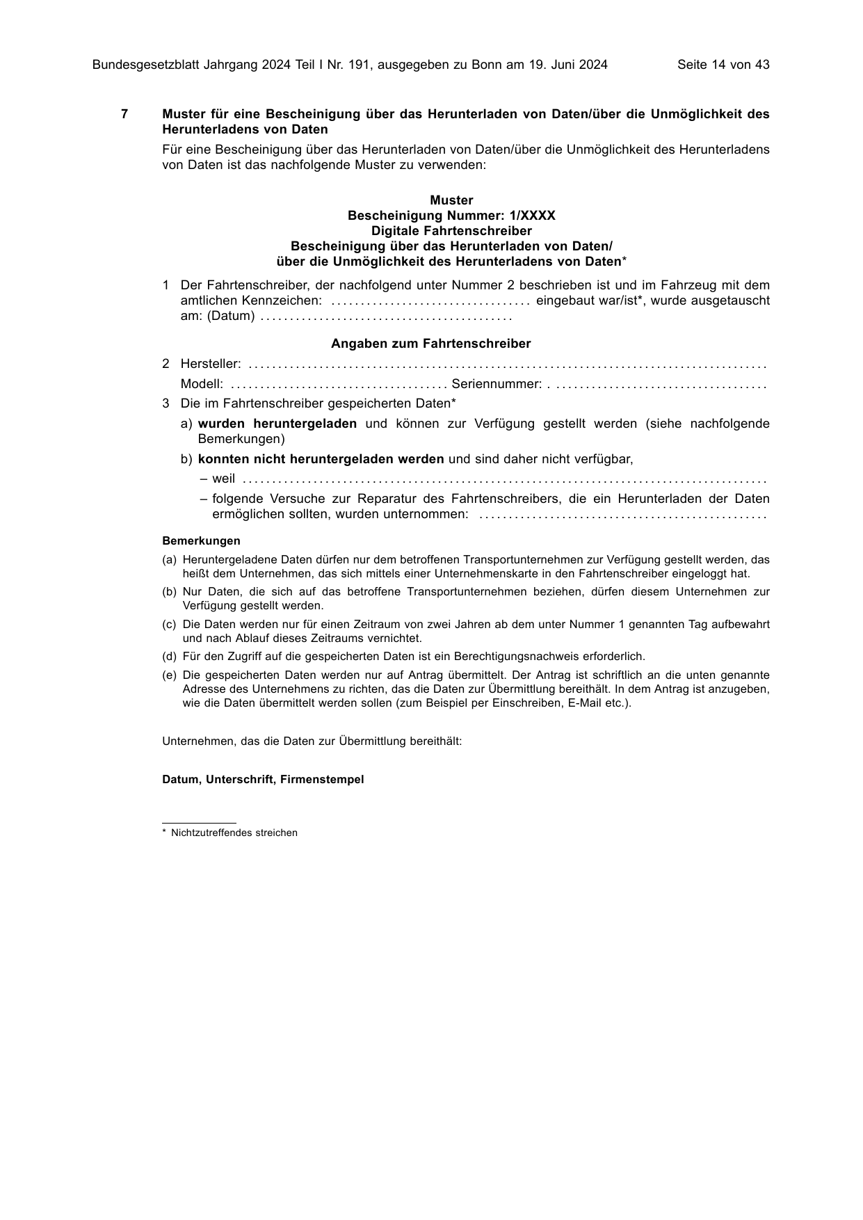 BGBl. 2024, Seite 14 — Originalseite als Abbildung