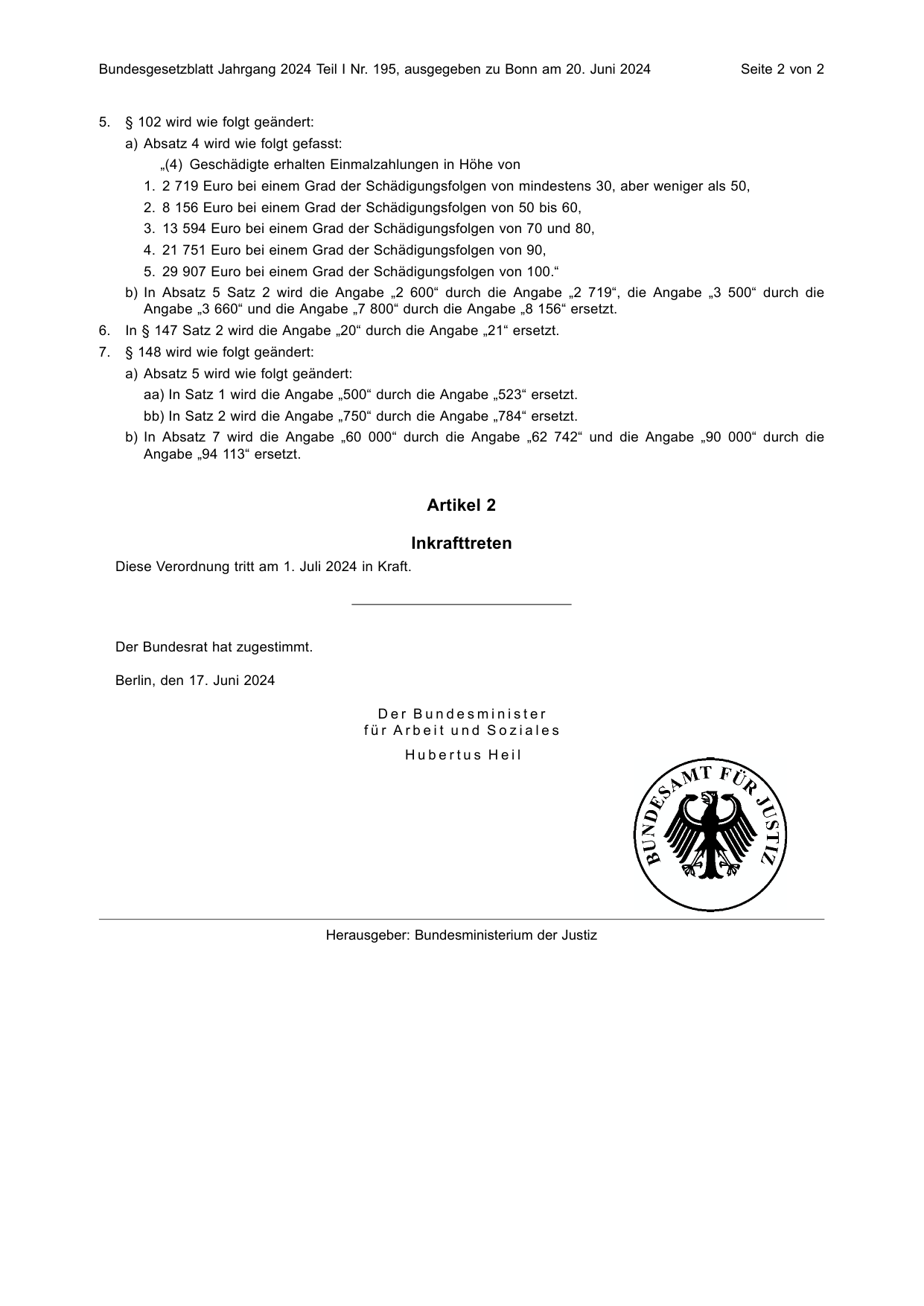 BGBl. 2024, Seite 2 — Originalseite als Abbildung