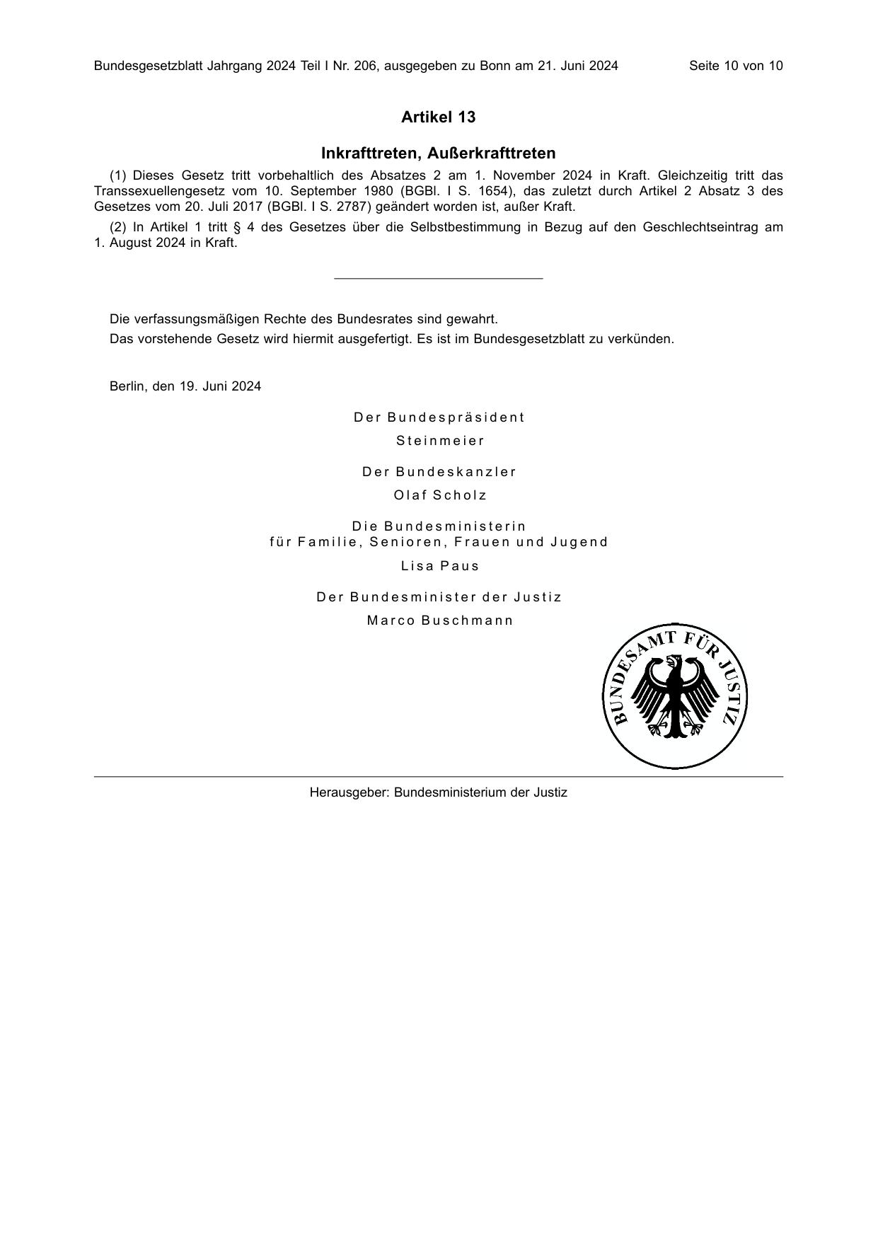 BGBl. 2024, Seite 10 — Originalseite als Abbildung