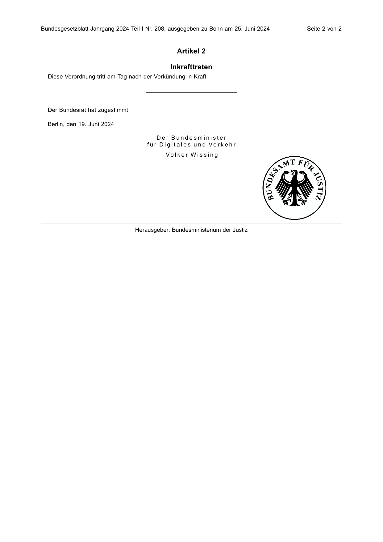 BGBl. 2024, Seite 2 — Originalseite als Abbildung