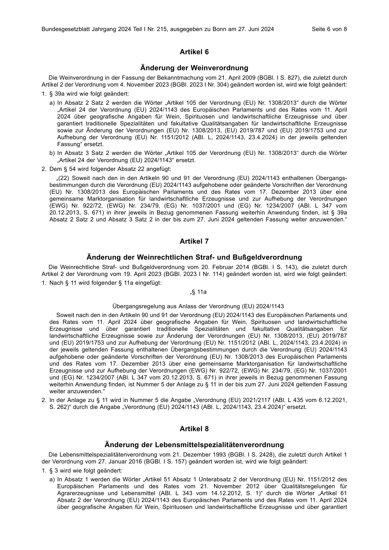 BGBl. 2024, Seite 6 — Originalseite als Abbildung