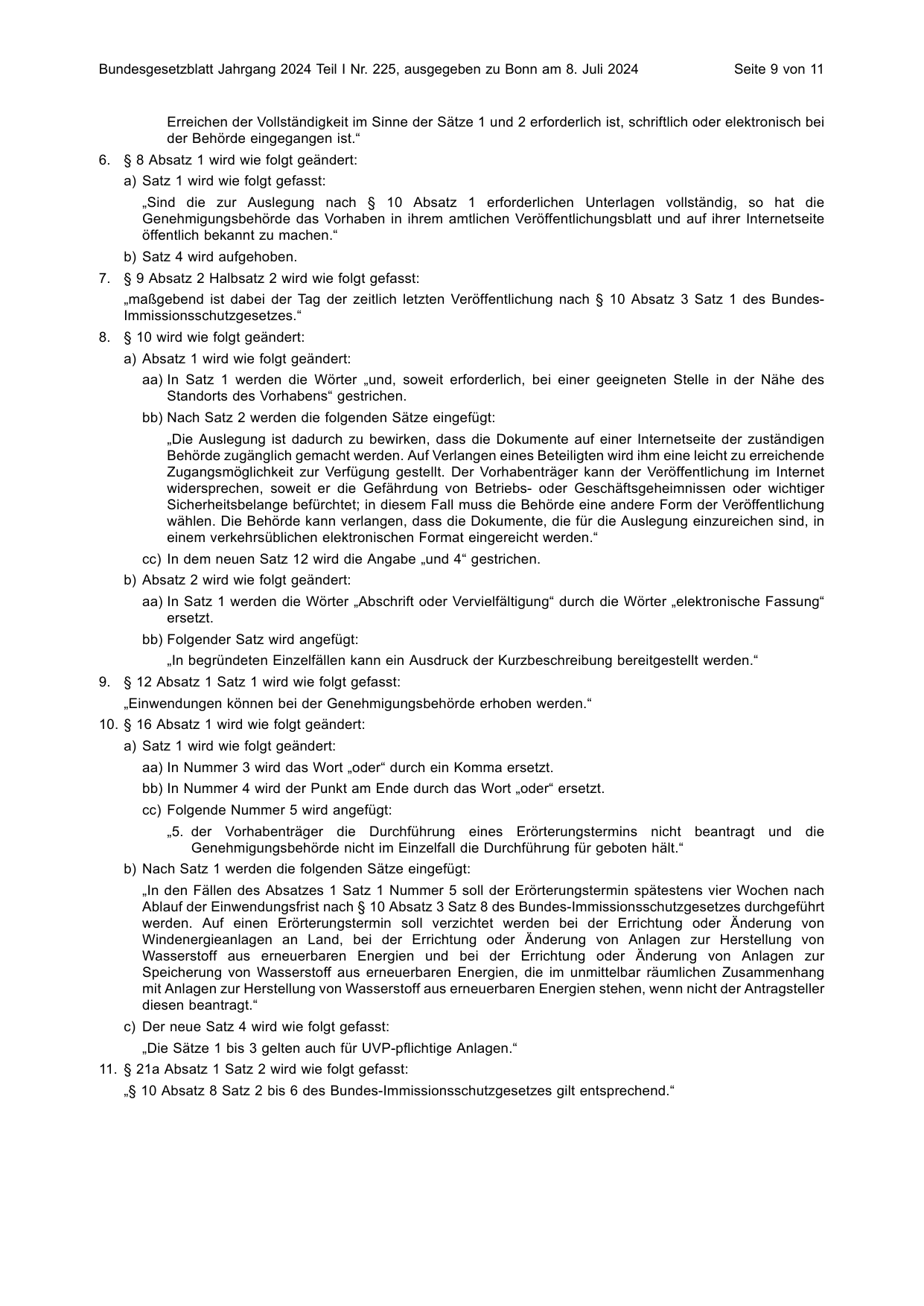 BGBl. 2024, Seite 9 — Originalseite als Abbildung