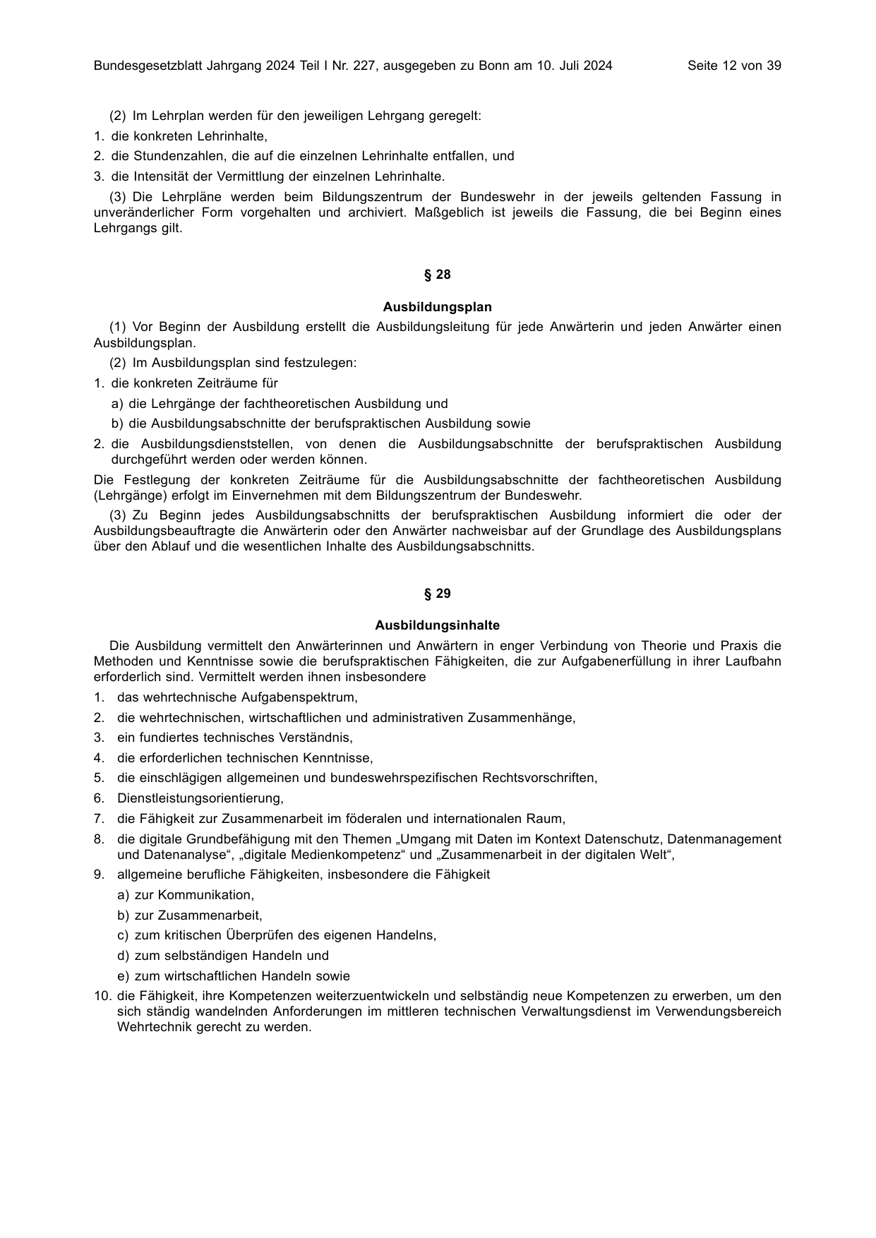 BGBl. 2024, Seite 12 — Originalseite als Abbildung