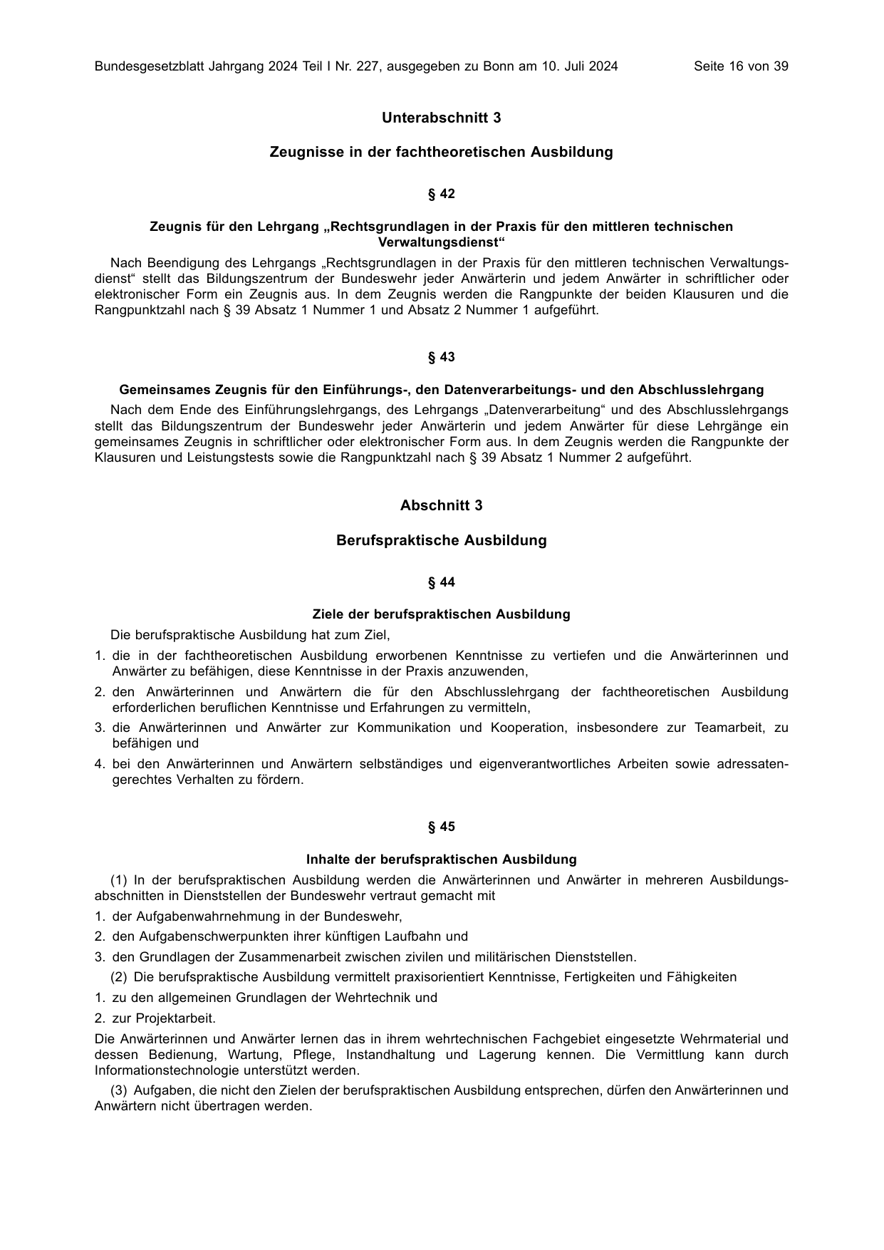 BGBl. 2024, Seite 16 — Originalseite als Abbildung