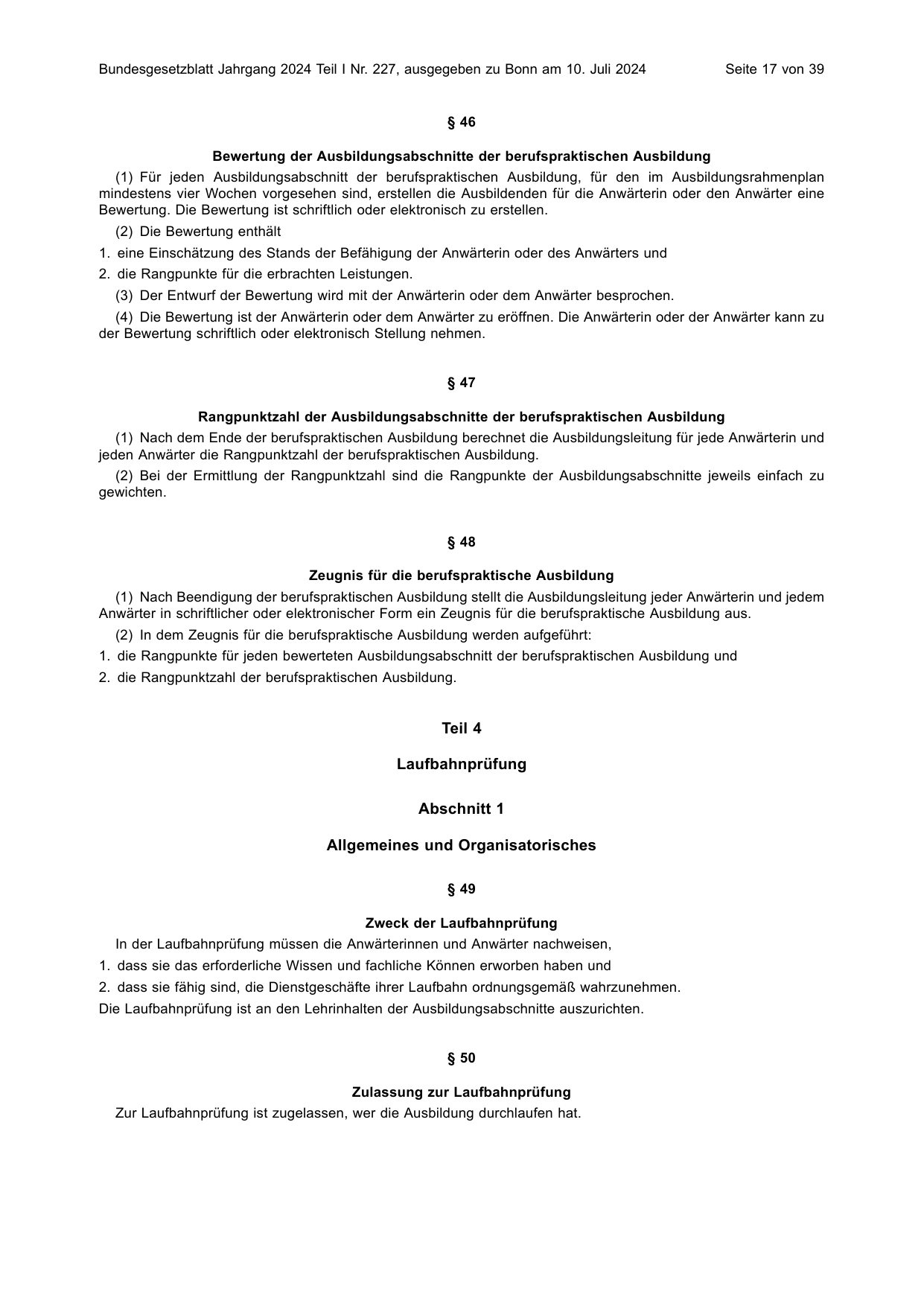 BGBl. 2024, Seite 17 — Originalseite als Abbildung