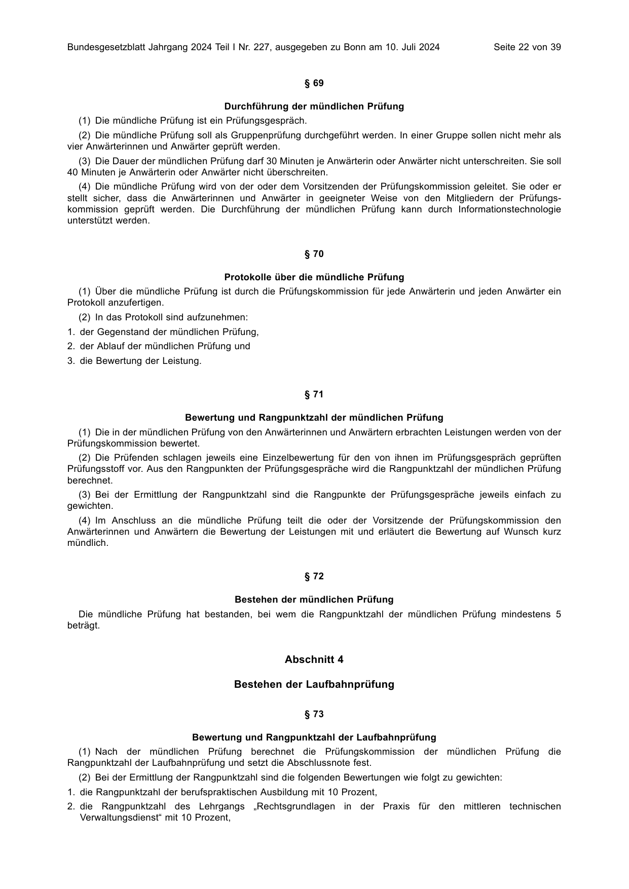 BGBl. 2024, Seite 22 — Originalseite als Abbildung