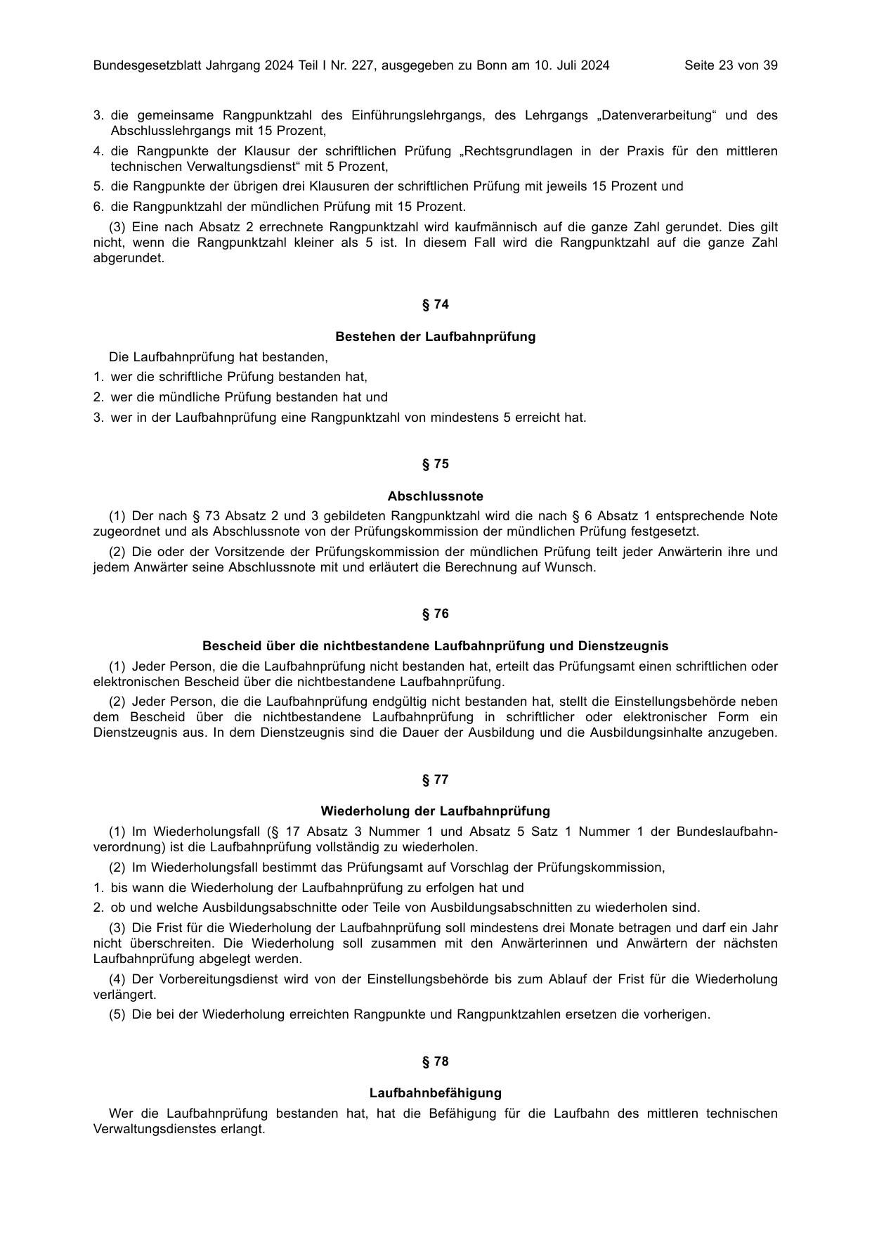 BGBl. 2024, Seite 23 — Originalseite als Abbildung