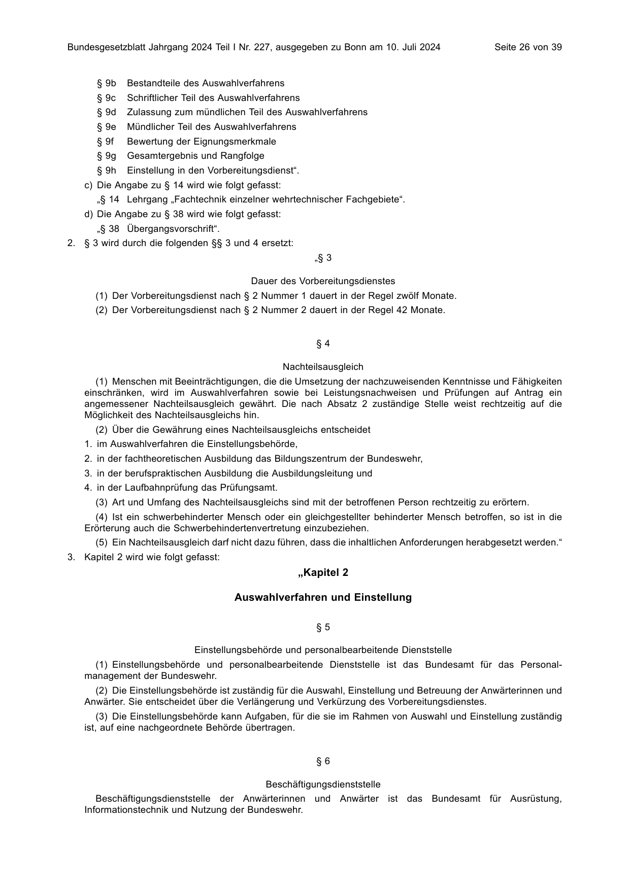 BGBl. 2024, Seite 26 — Originalseite als Abbildung