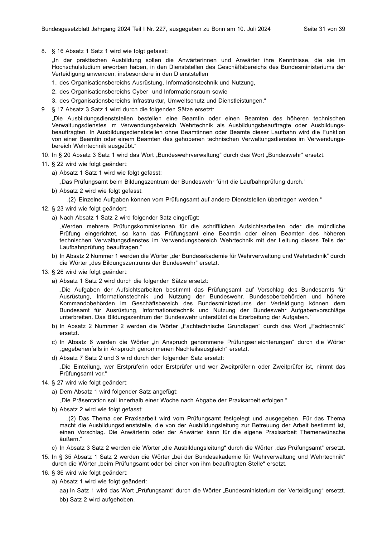 BGBl. 2024, Seite 31 — Originalseite als Abbildung
