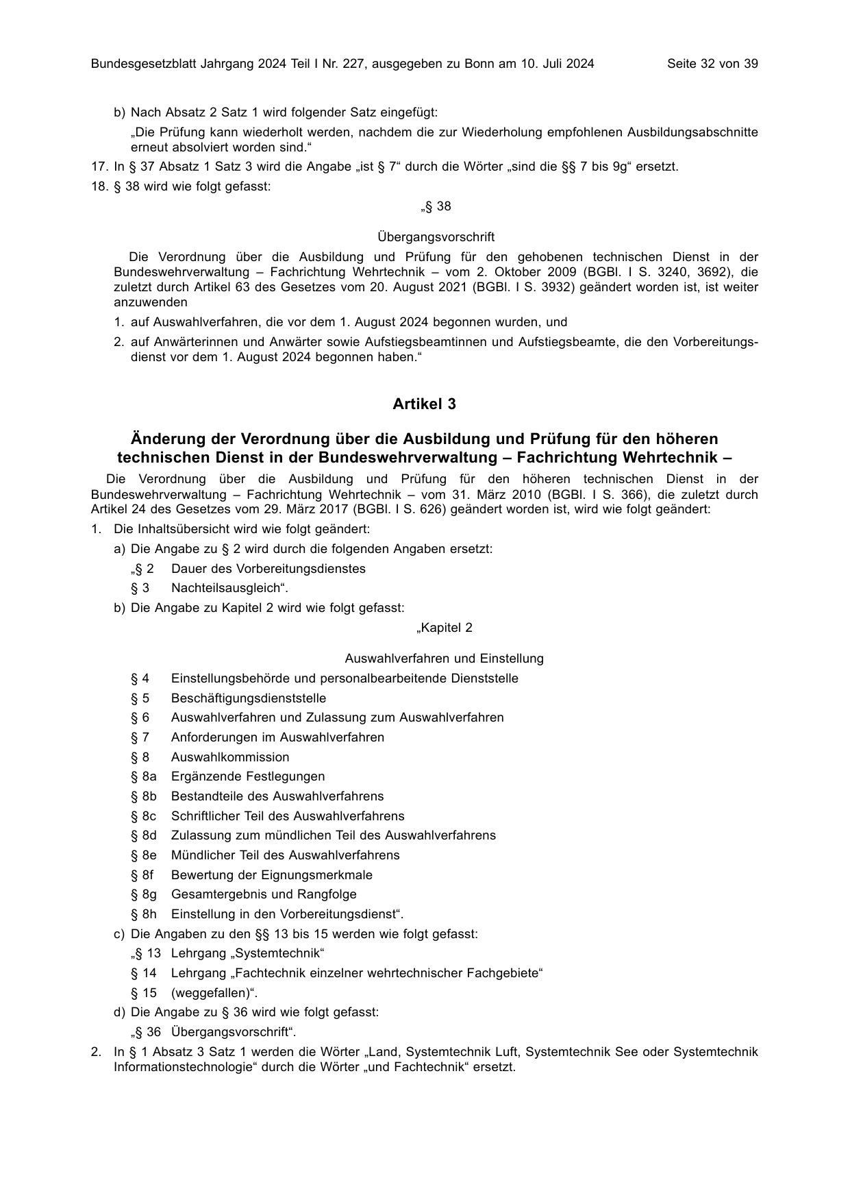 BGBl. 2024, Seite 32 — Originalseite als Abbildung