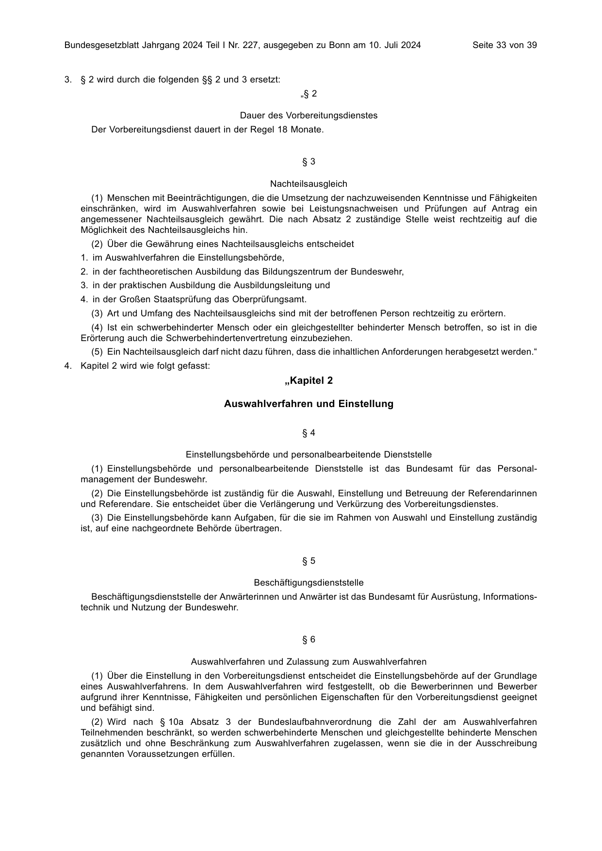 BGBl. 2024, Seite 33 — Originalseite als Abbildung