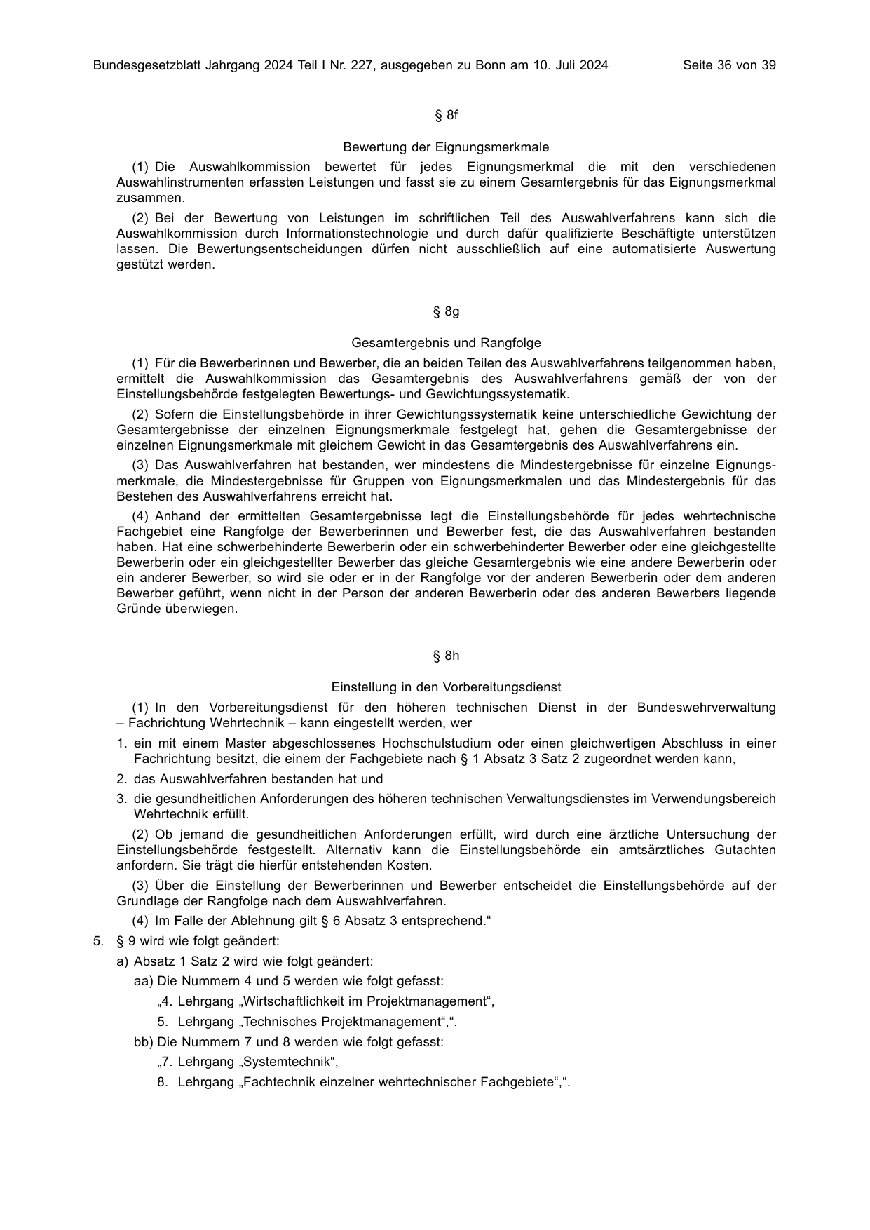 BGBl. 2024, Seite 36 — Originalseite als Abbildung