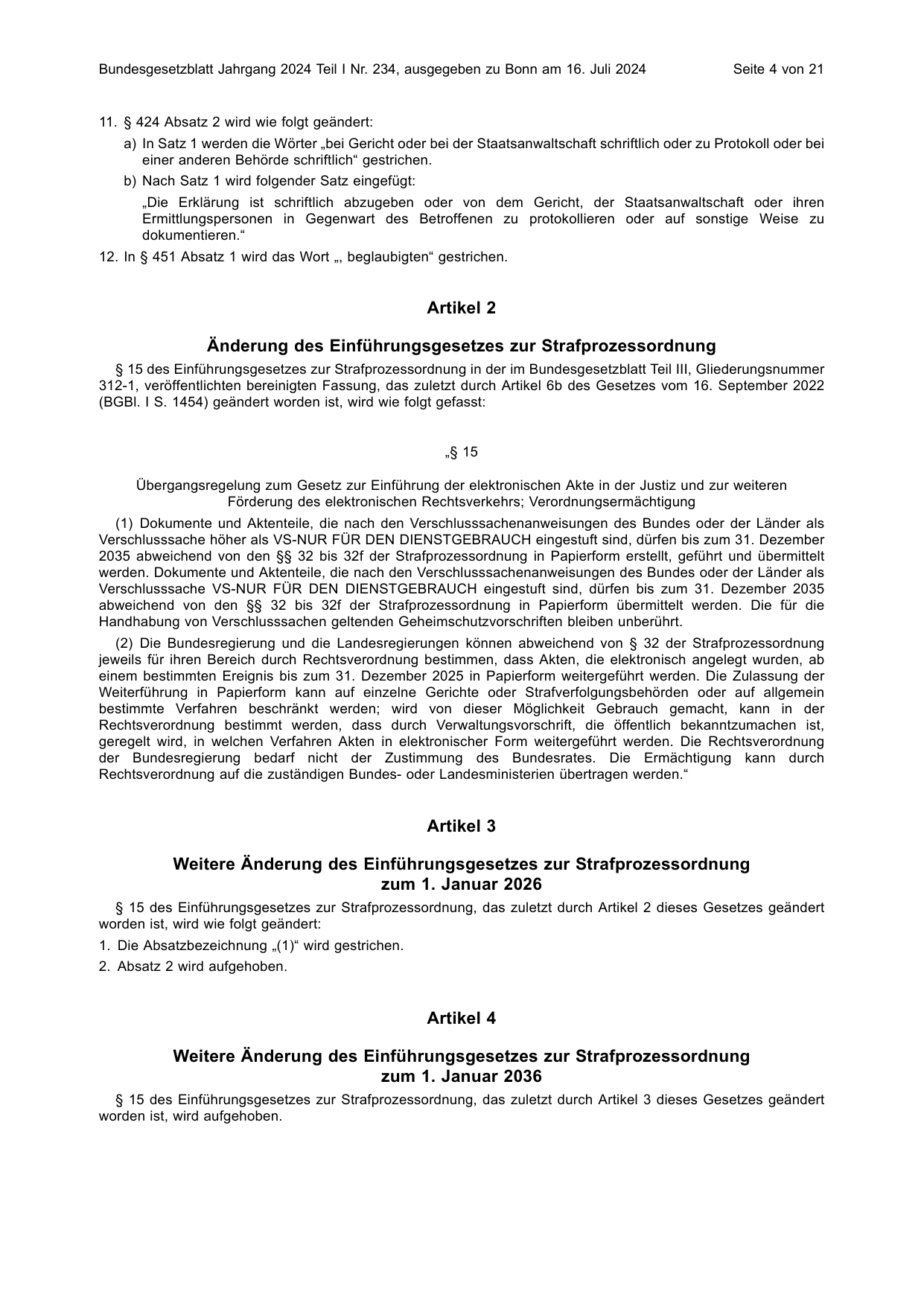 BGBl. 2024, Seite 4 — Originalseite als Abbildung