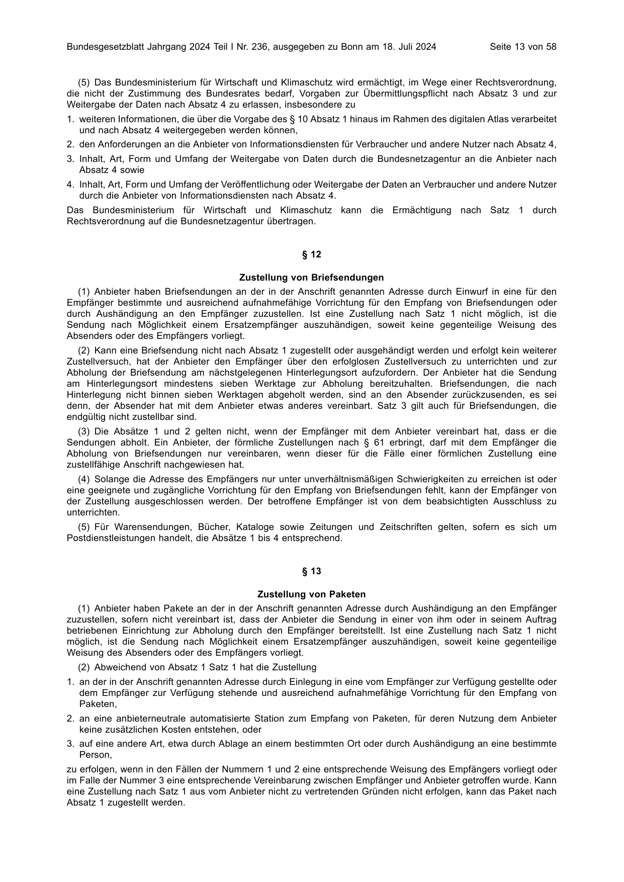 BGBl. 2024, Seite 13 — Originalseite als Abbildung