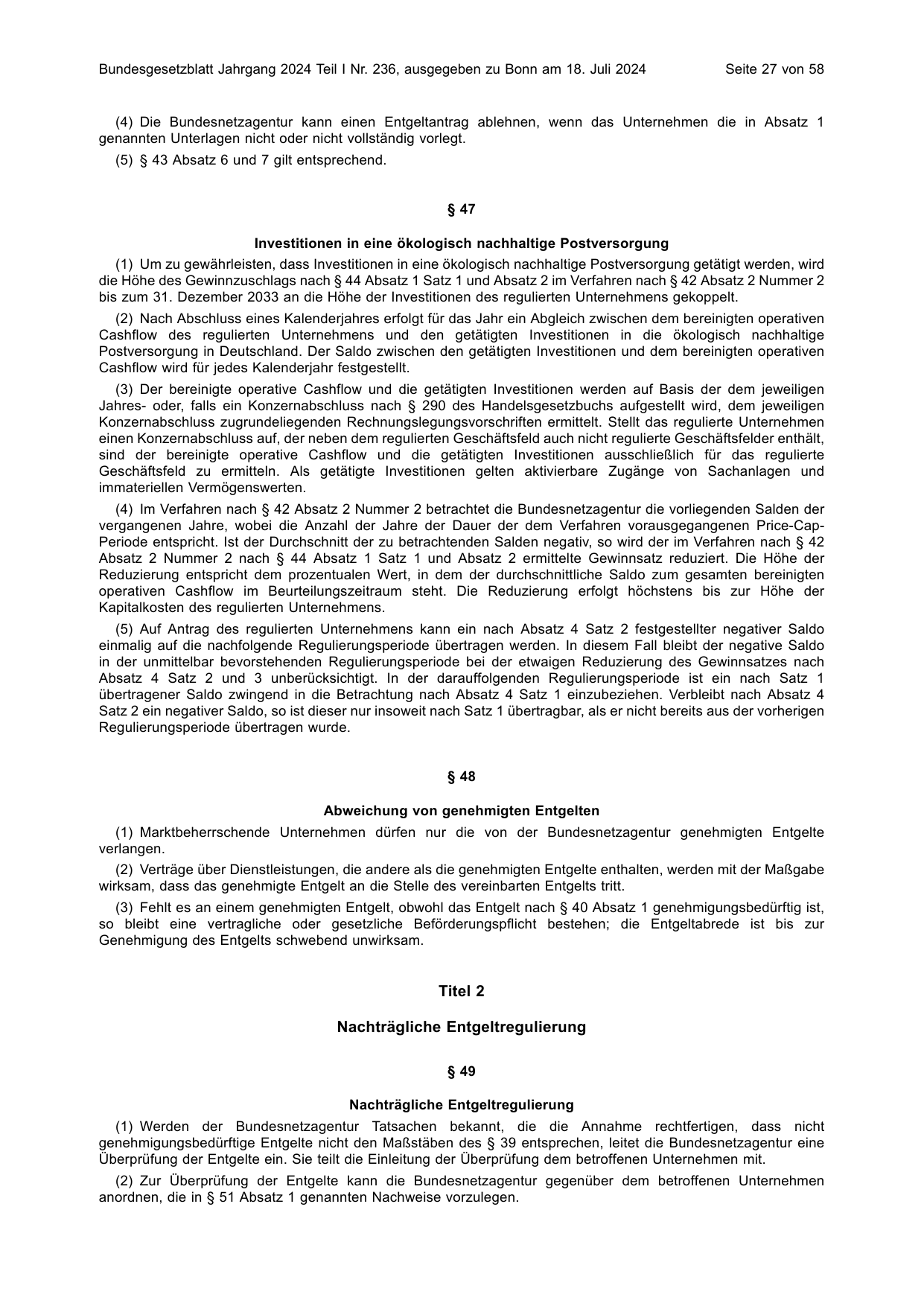 BGBl. 2024, Seite 27 — Originalseite als Abbildung