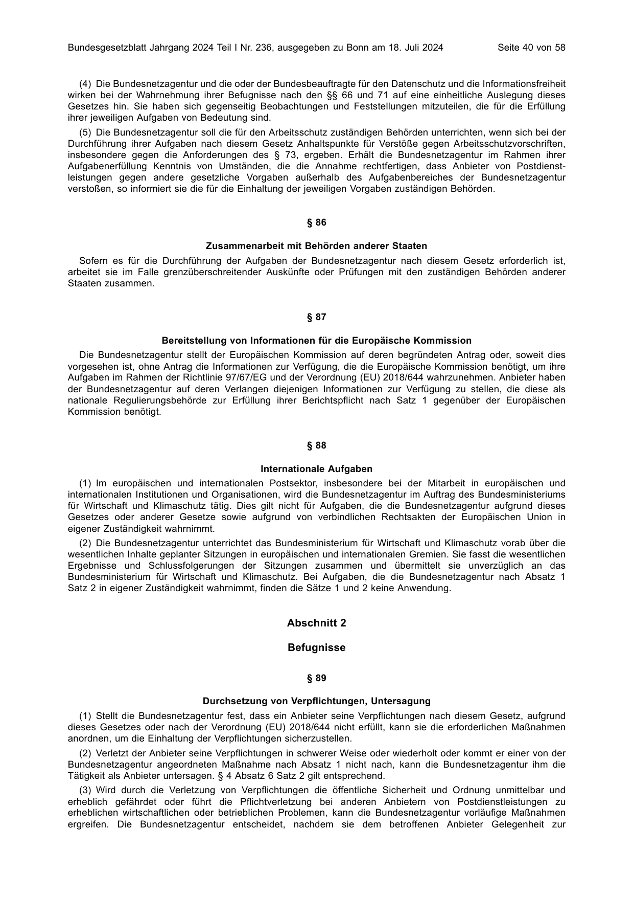 BGBl. 2024, Seite 40 — Originalseite als Abbildung
