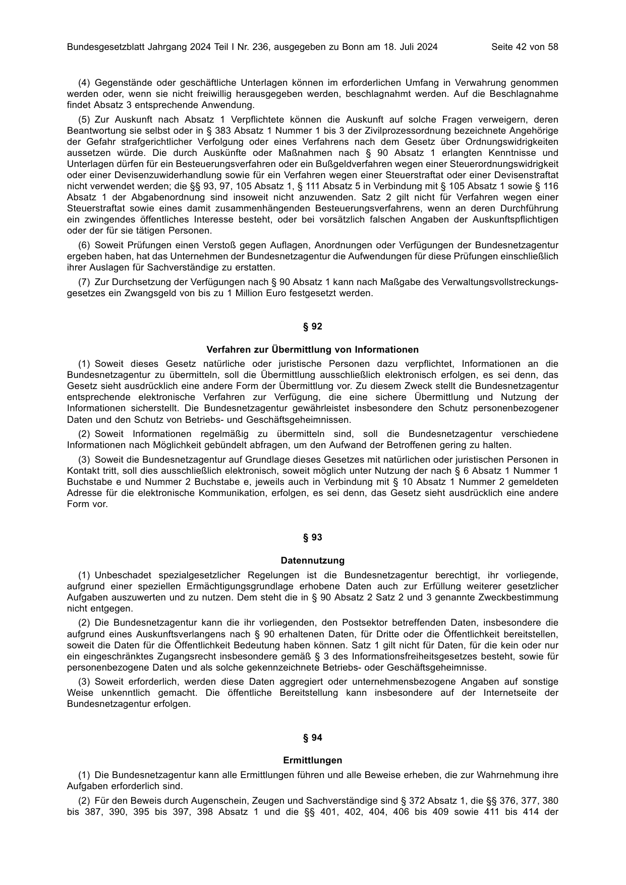 BGBl. 2024, Seite 42 — Originalseite als Abbildung