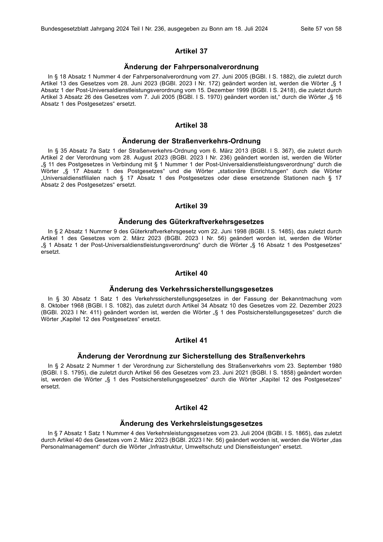 BGBl. 2024, Seite 57 — Originalseite als Abbildung