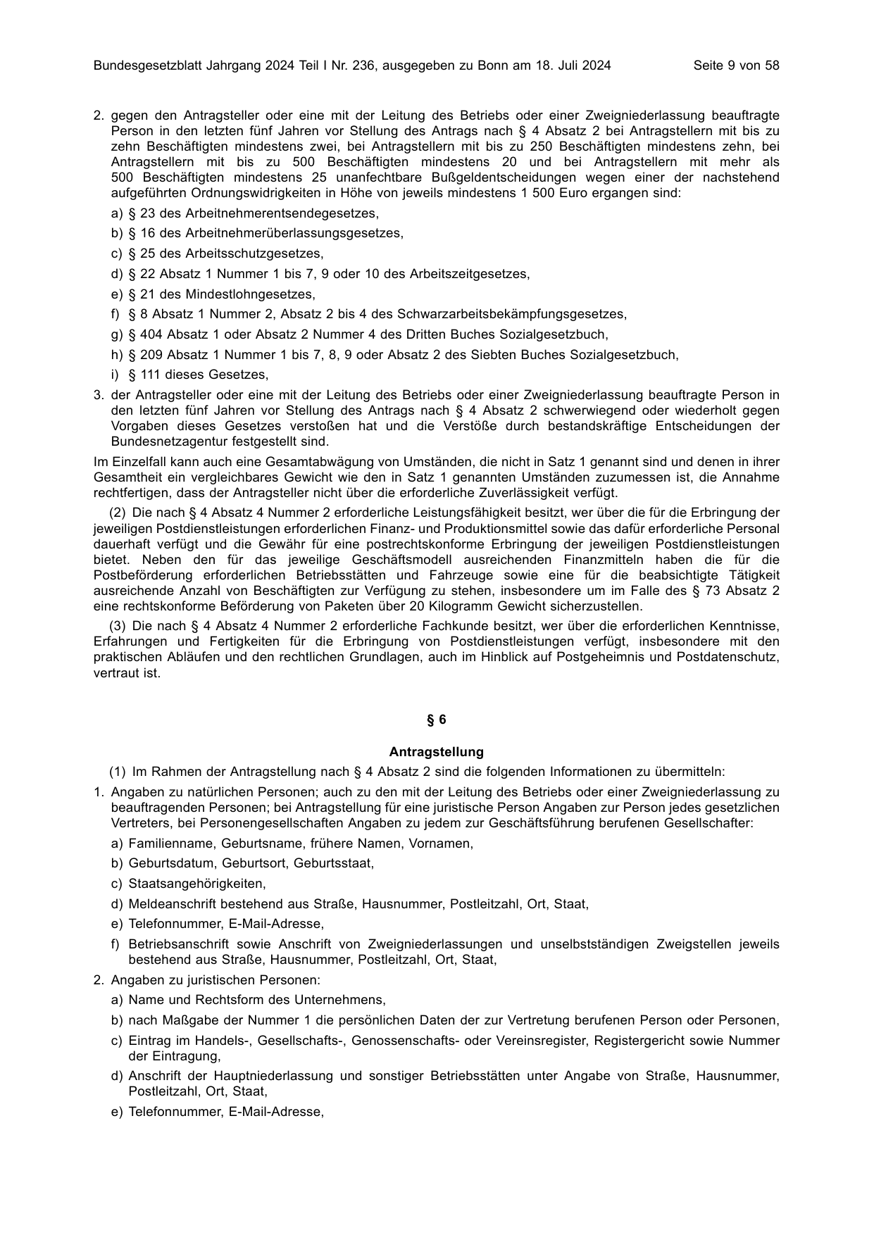 BGBl. 2024, Seite 9 — Originalseite als Abbildung