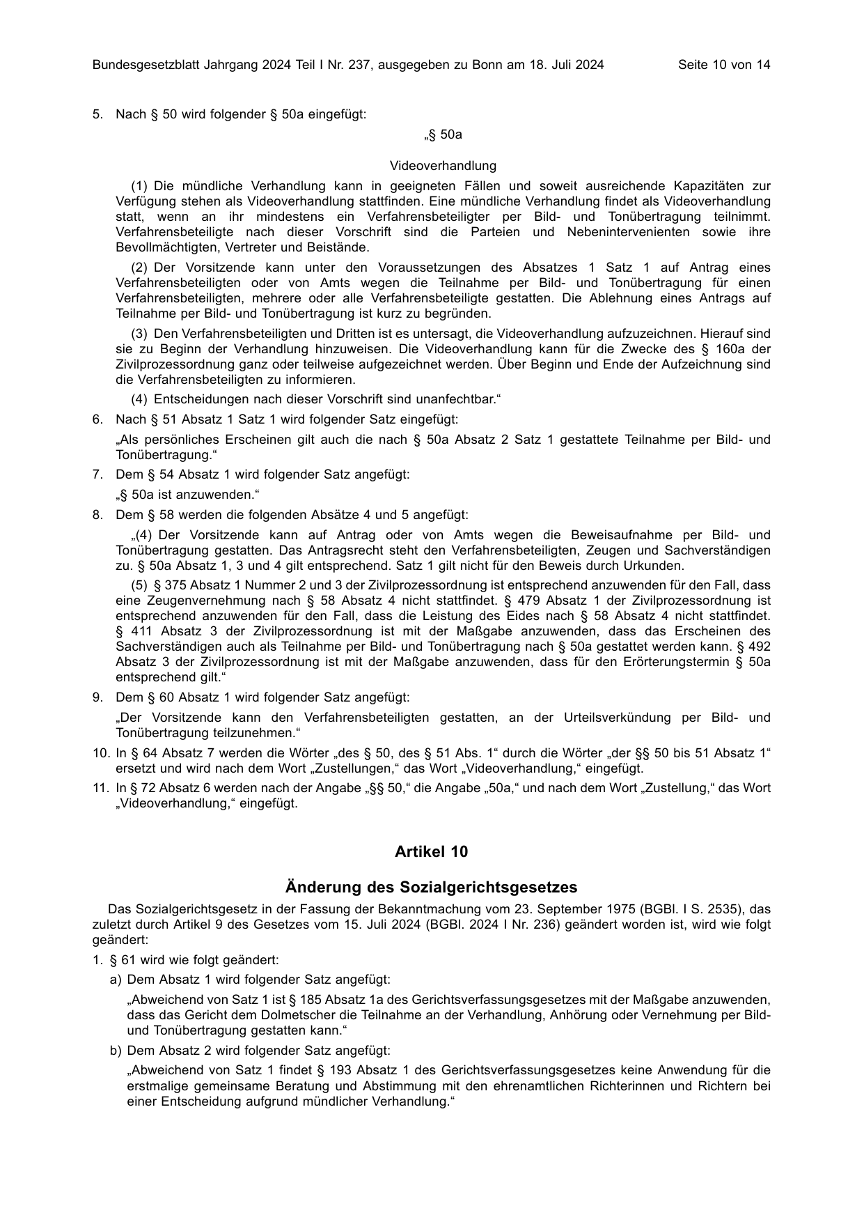BGBl. 2024, Seite 10 — Originalseite als Abbildung