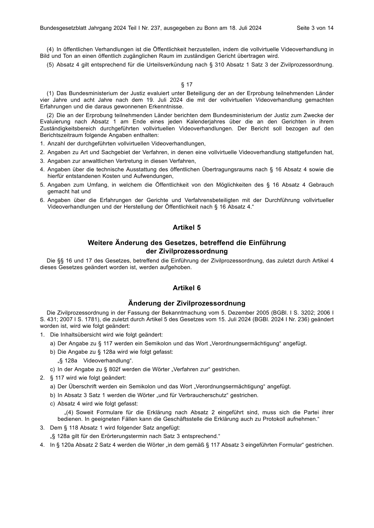 BGBl. 2024, Seite 3 — Originalseite als Abbildung