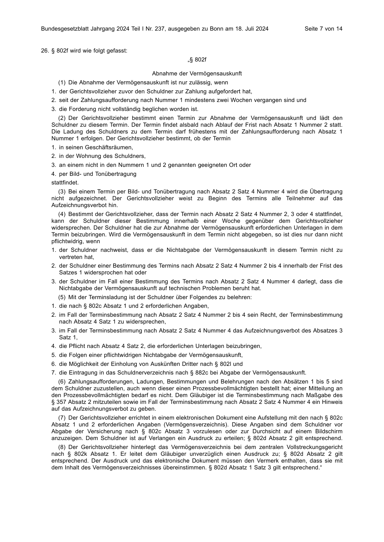 BGBl. 2024, Seite 7 — Originalseite als Abbildung