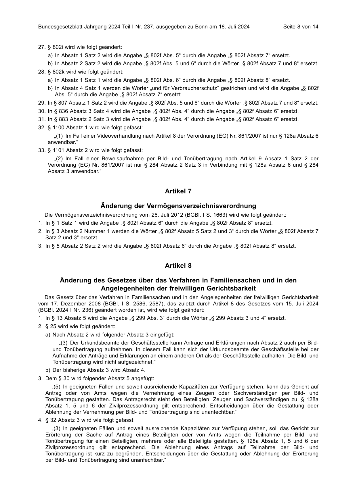 BGBl. 2024, Seite 8 — Originalseite als Abbildung