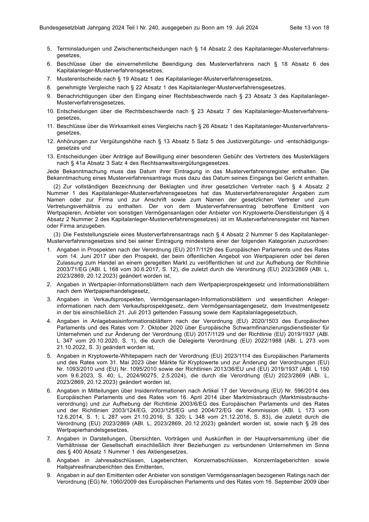 BGBl. 2024, Seite 13 — Originalseite als Abbildung