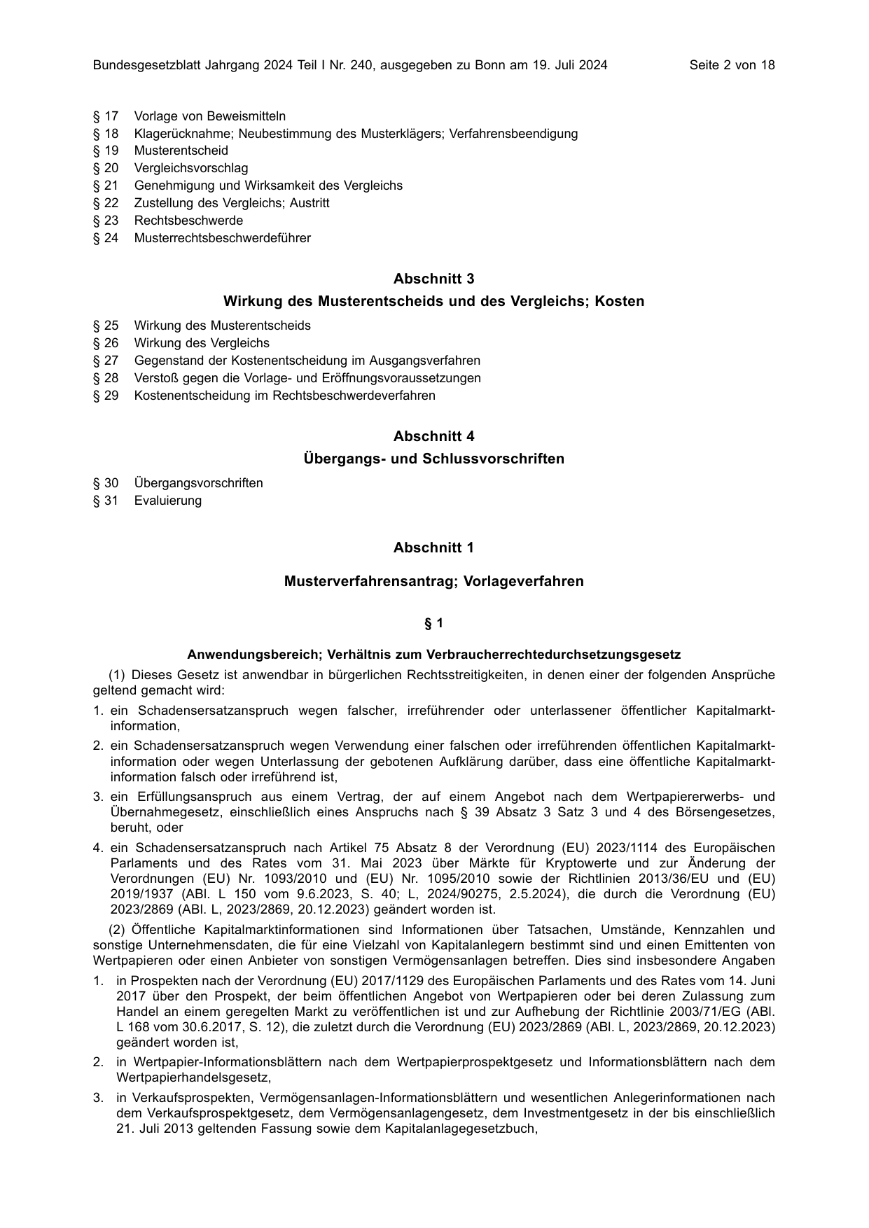 BGBl. 2024, Seite 2 — Originalseite als Abbildung