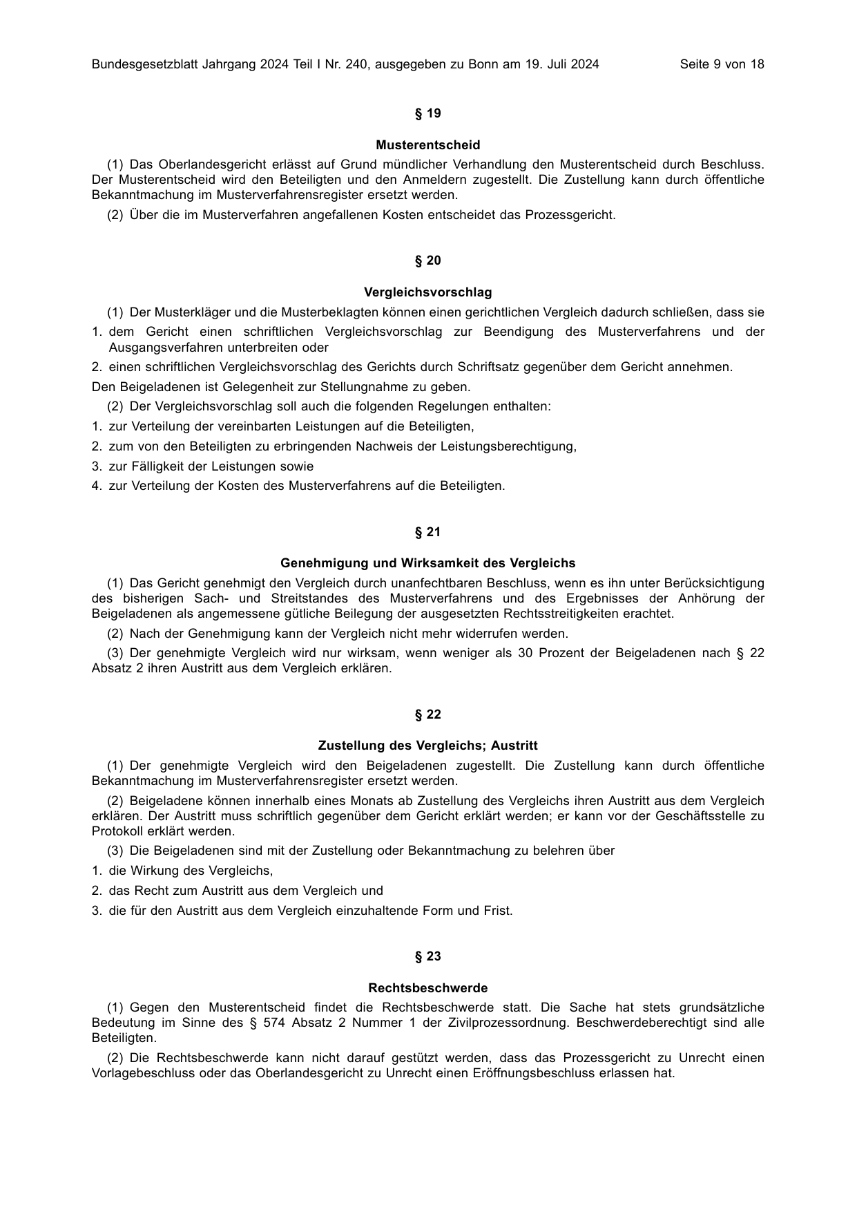 BGBl. 2024, Seite 9 — Originalseite als Abbildung