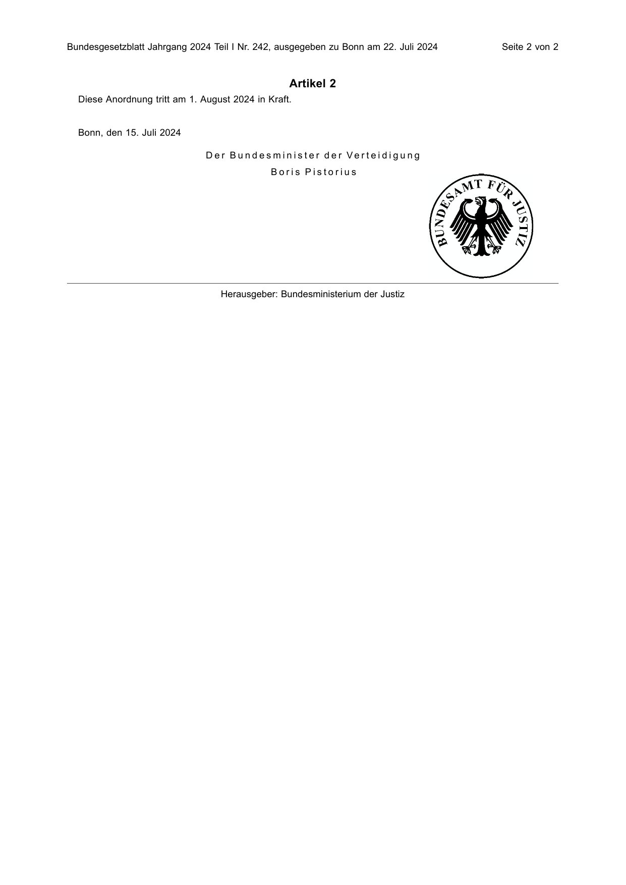 BGBl. 2024, Seite 2 — Originalseite als Abbildung