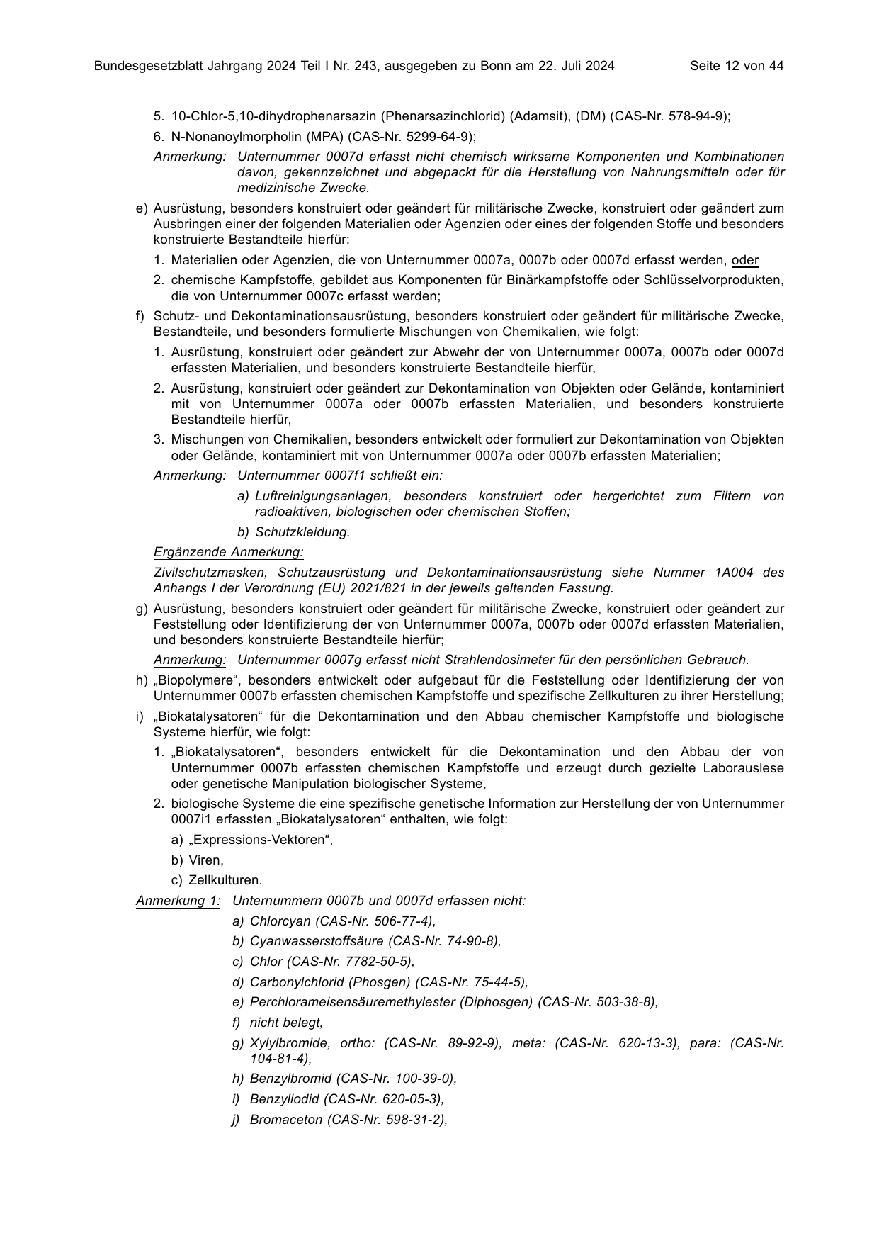BGBl. 2024, Seite 12 — Originalseite als Abbildung