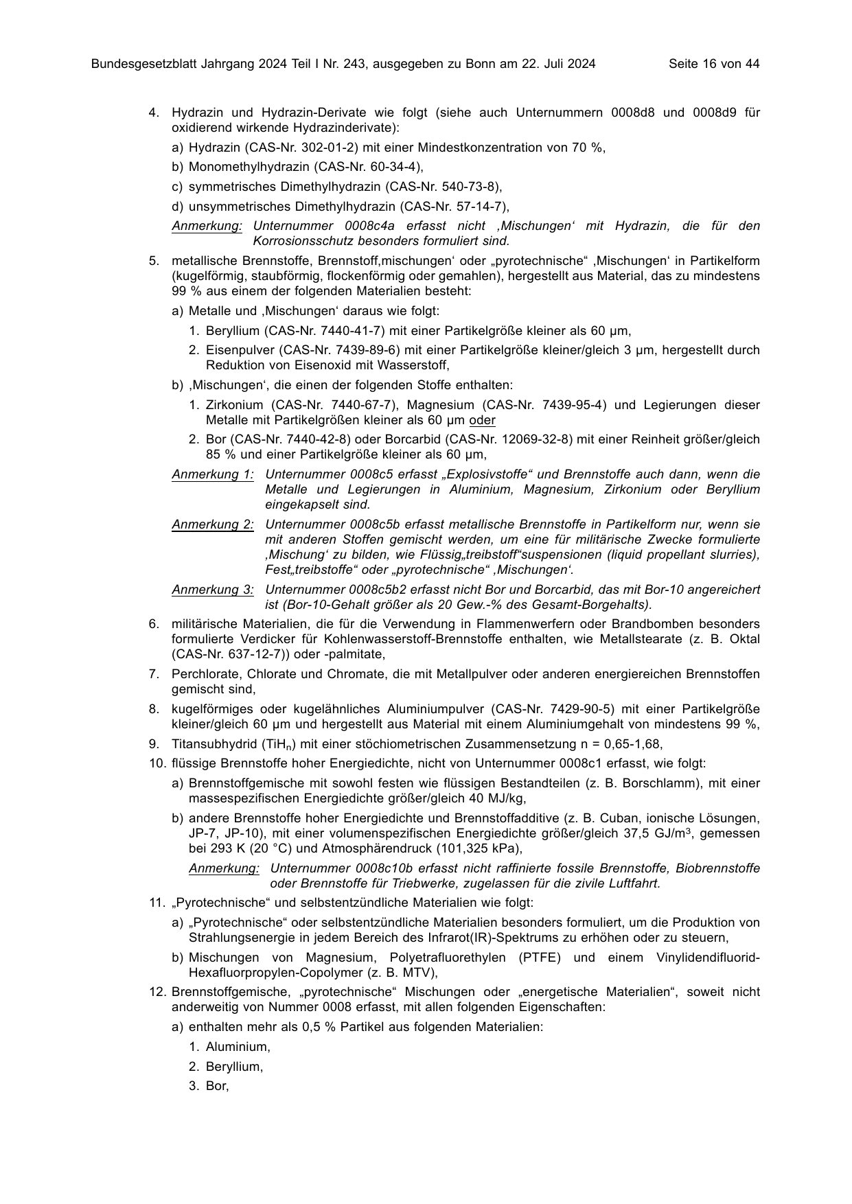 BGBl. 2024, Seite 16 — Originalseite als Abbildung