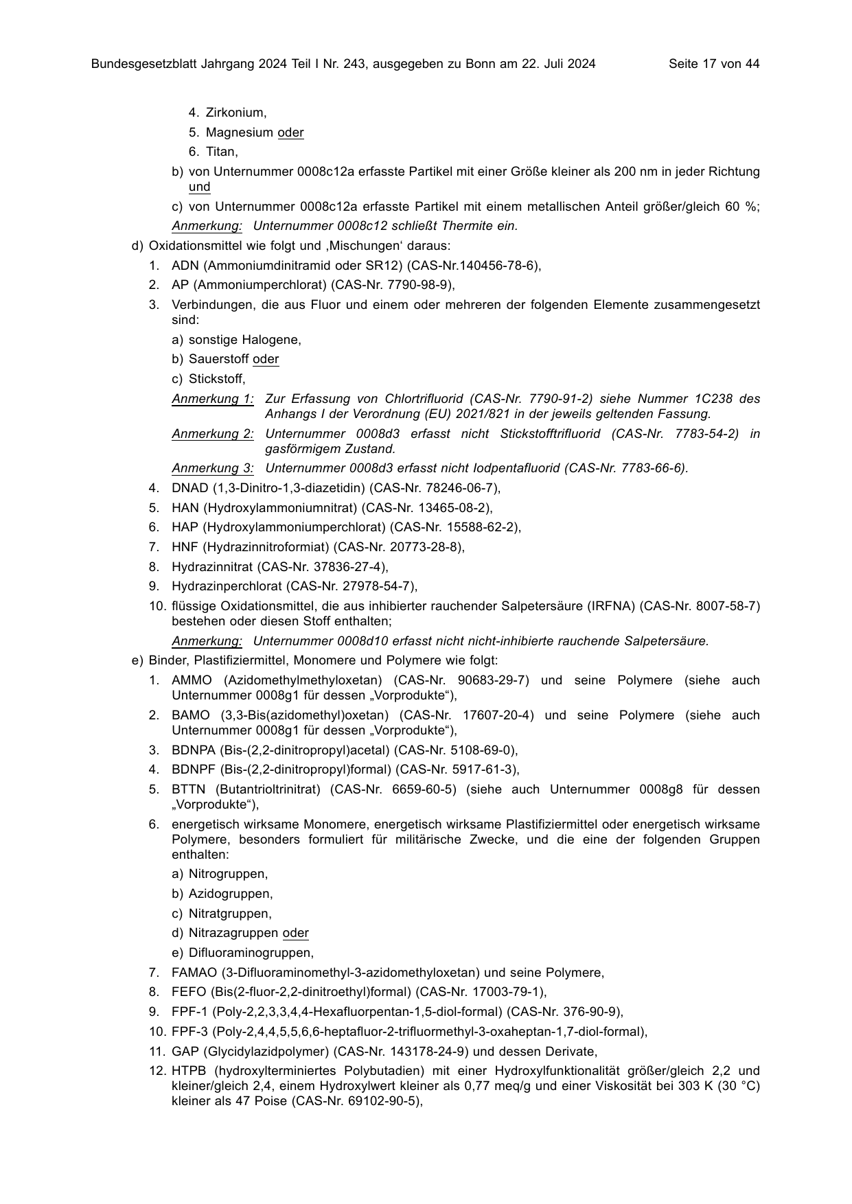 BGBl. 2024, Seite 17 — Originalseite als Abbildung