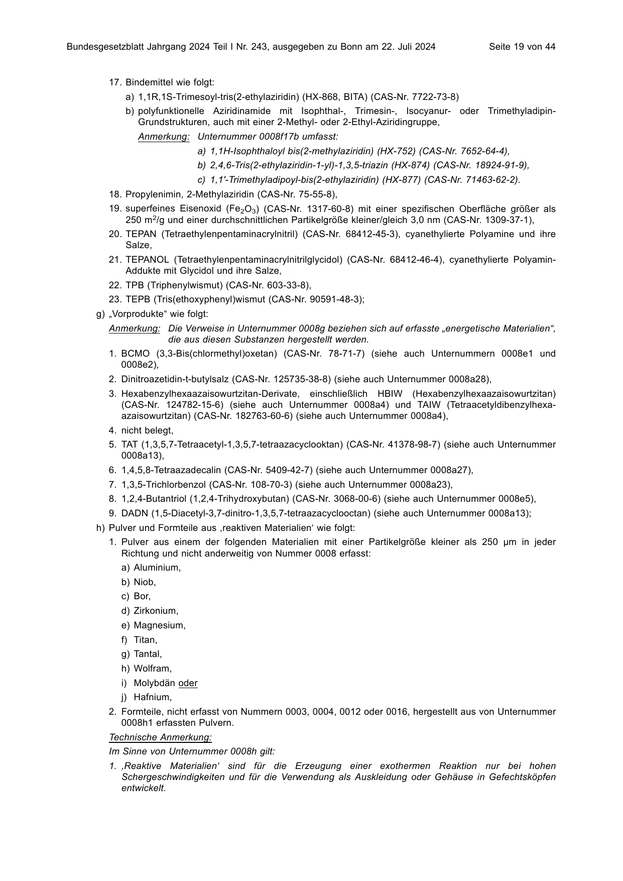 BGBl. 2024, Seite 19 — Originalseite als Abbildung
