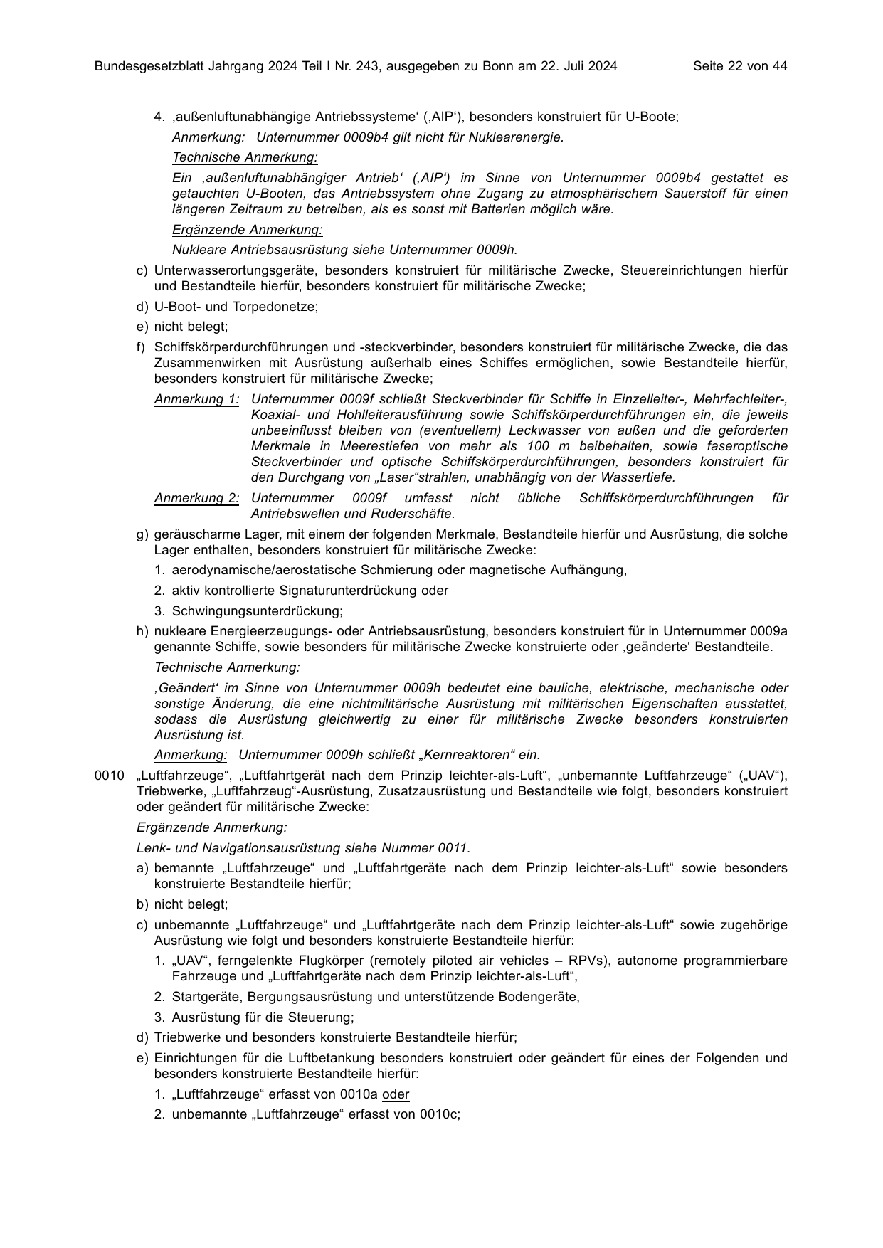 BGBl. 2024, Seite 22 — Originalseite als Abbildung