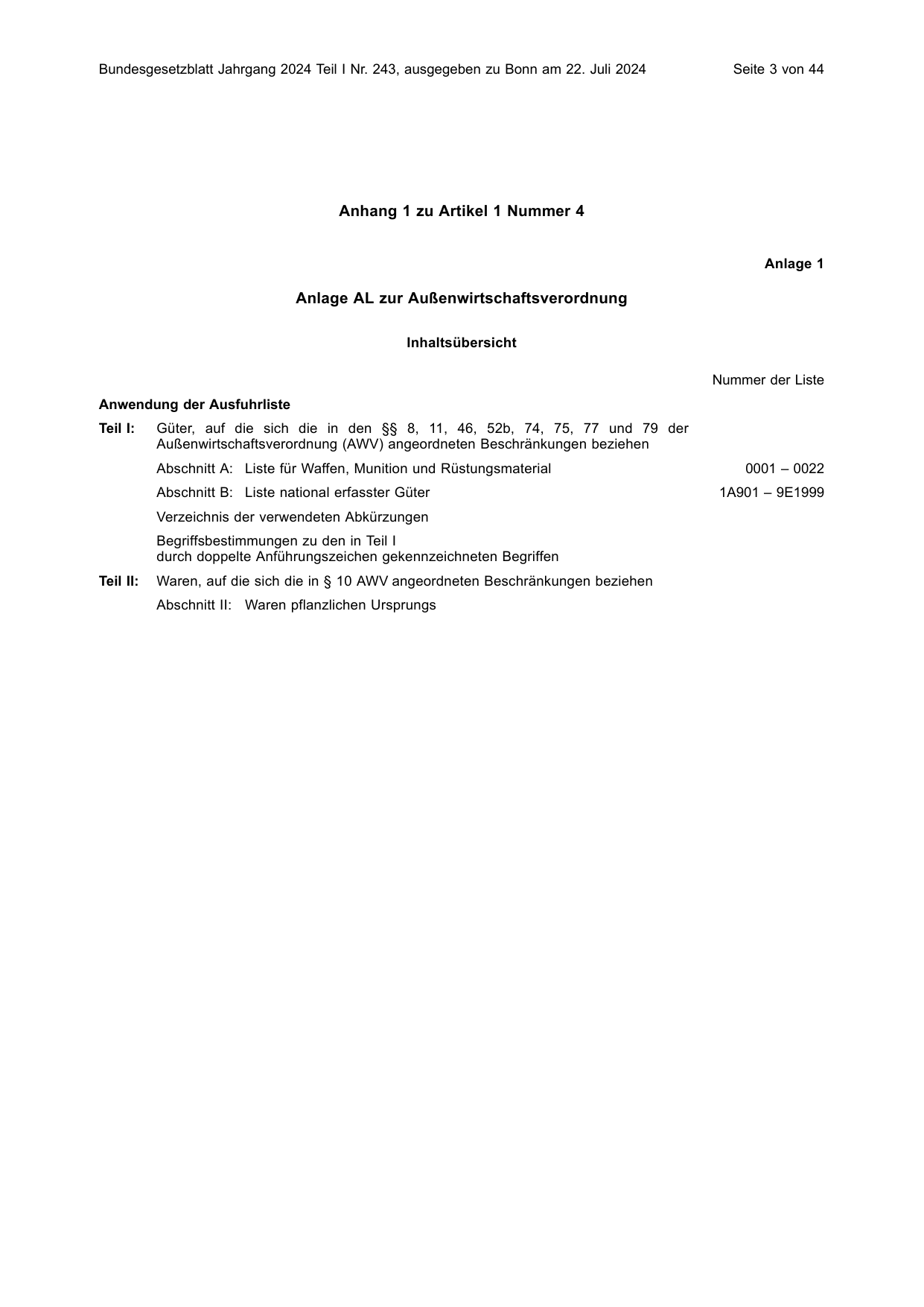 BGBl. 2024, Seite 3 — Originalseite als Abbildung