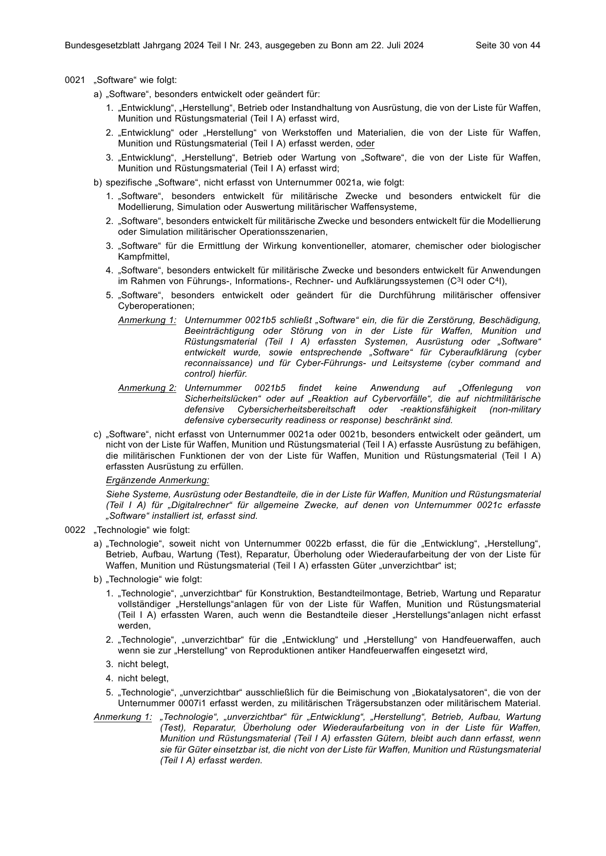 BGBl. 2024, Seite 30 — Originalseite als Abbildung