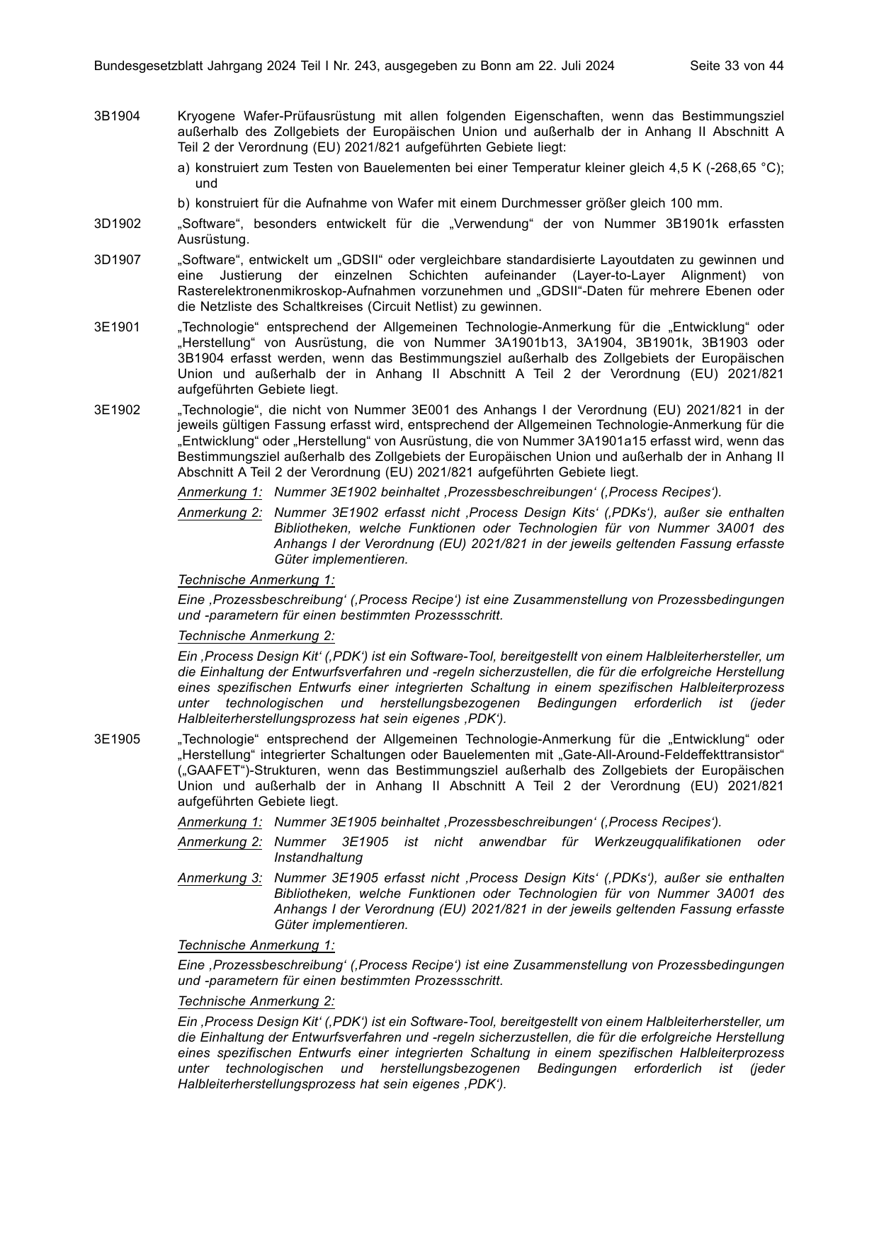 BGBl. 2024, Seite 33 — Originalseite als Abbildung