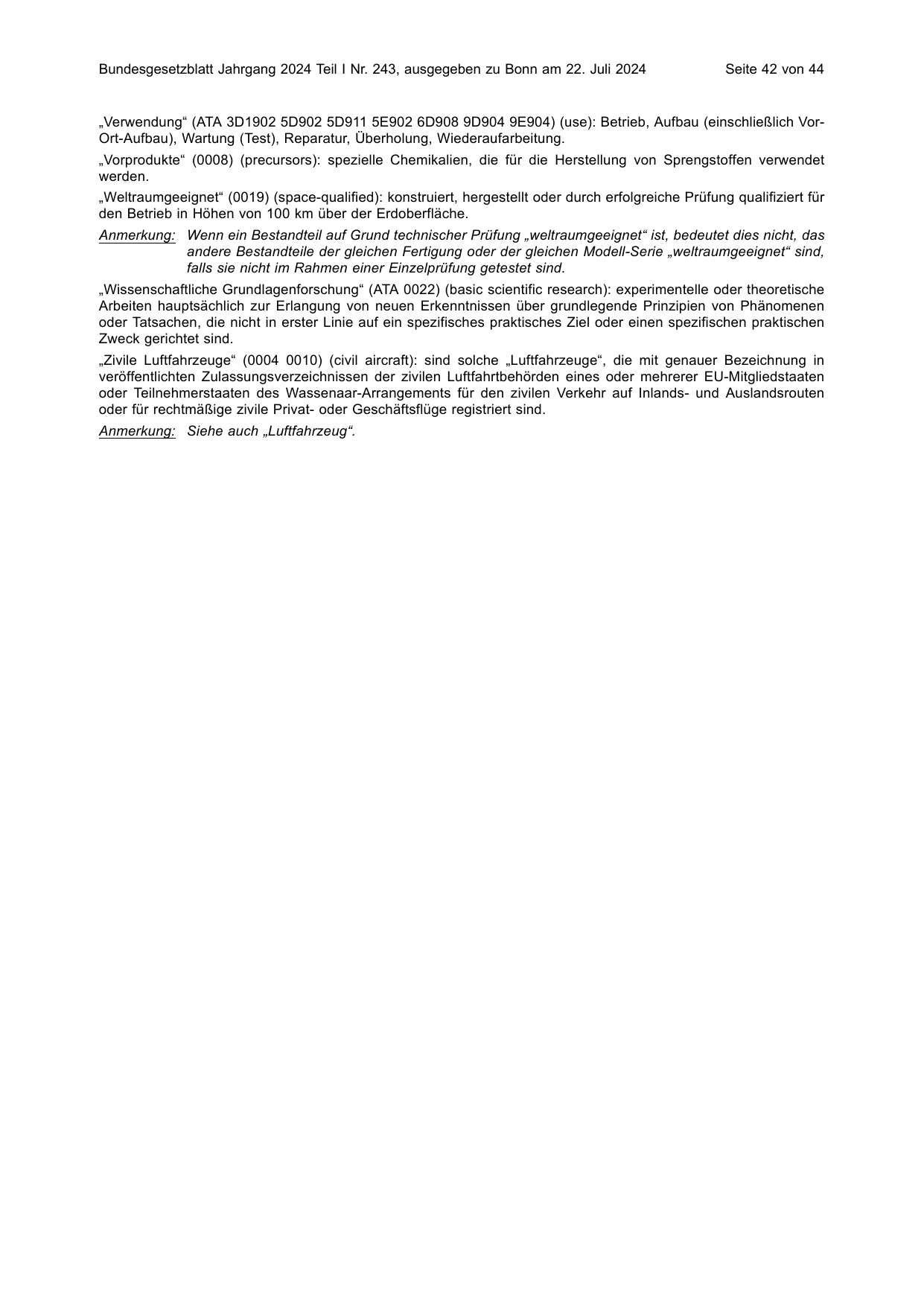 BGBl. 2024, Seite 42 — Originalseite als Abbildung