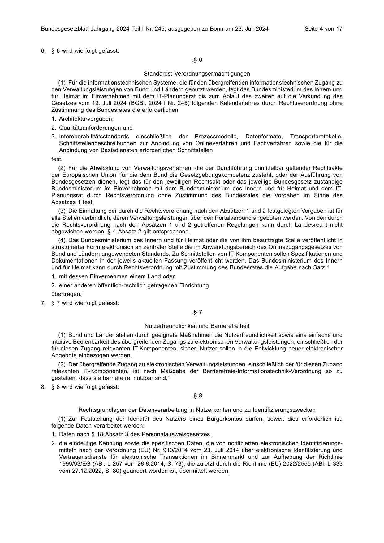 BGBl. 2024, Seite 4 — Originalseite als Abbildung