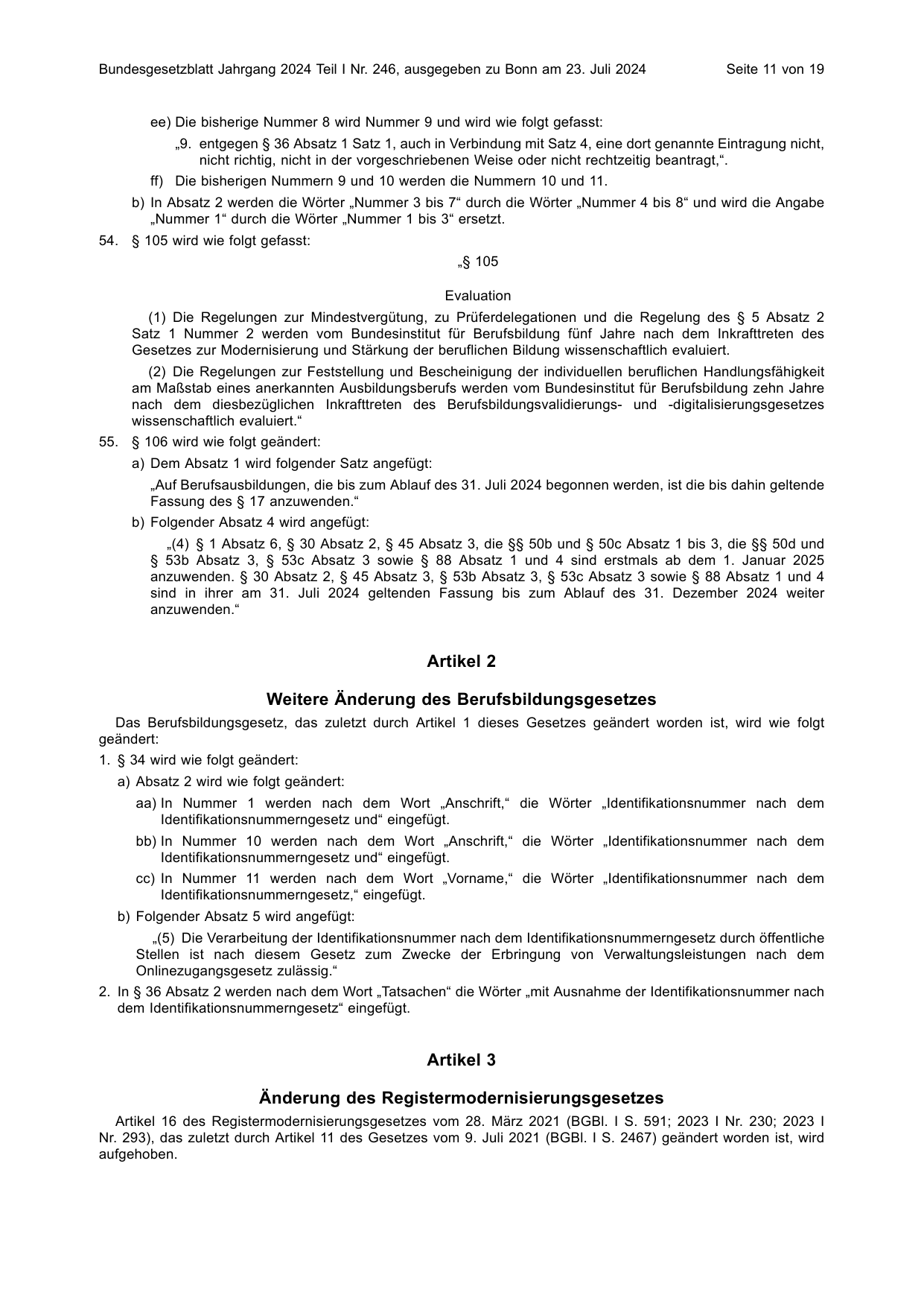 BGBl. 2024, Seite 11 — Originalseite als Abbildung