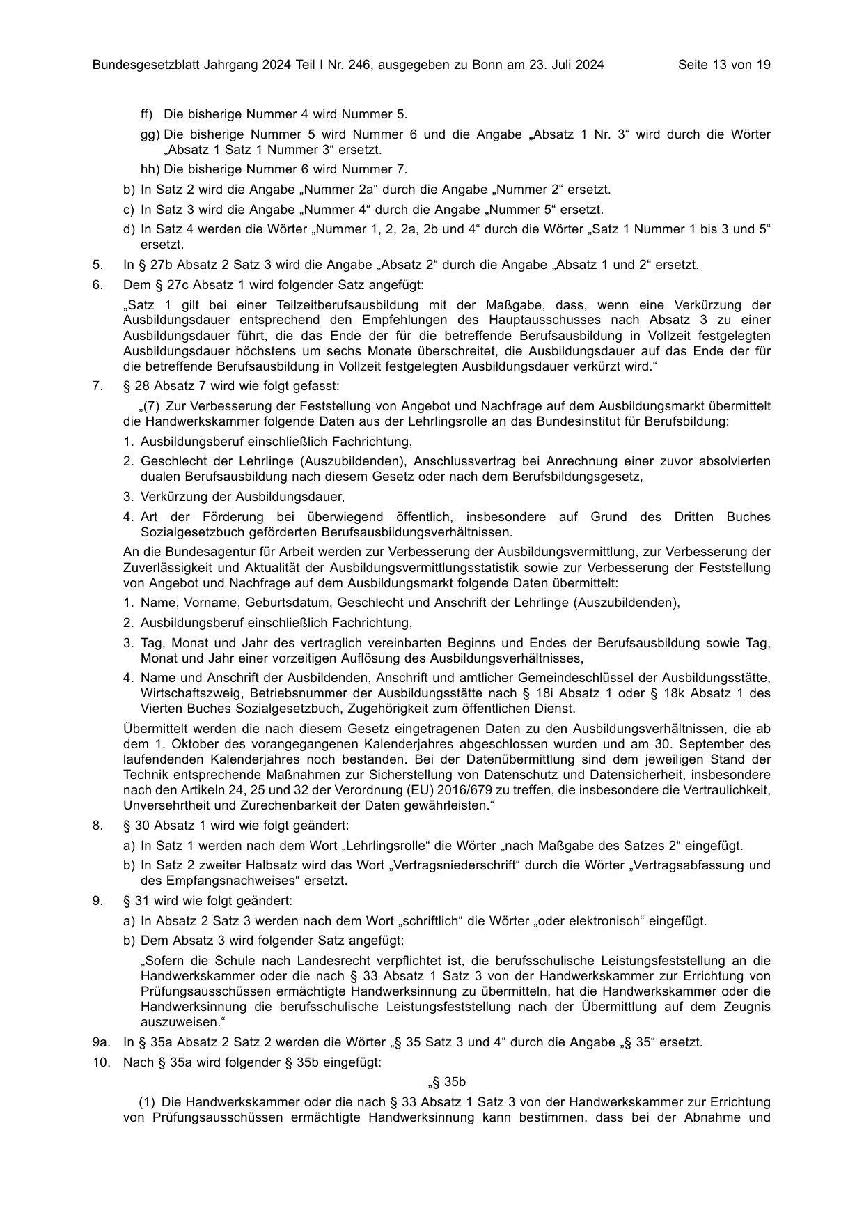 BGBl. 2024, Seite 13 — Originalseite als Abbildung