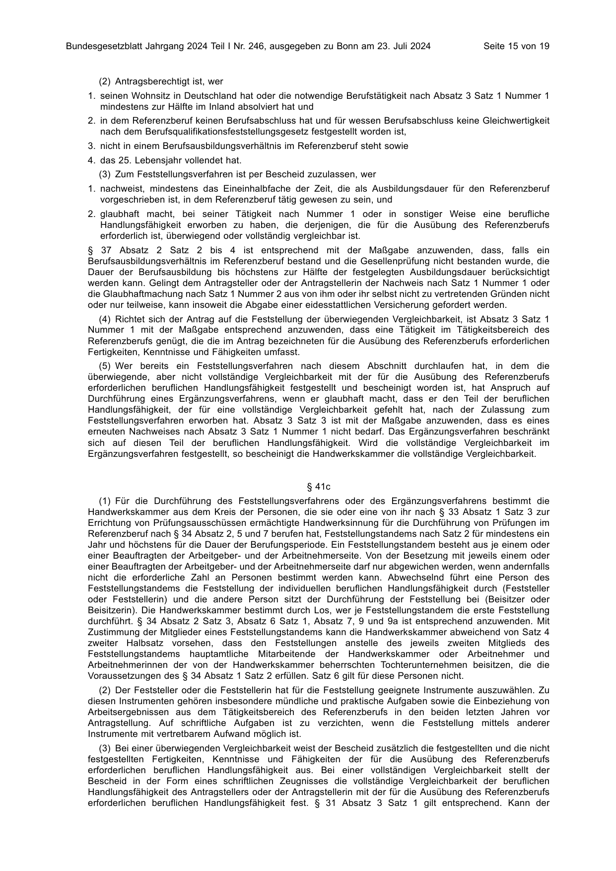 BGBl. 2024, Seite 15 — Originalseite als Abbildung