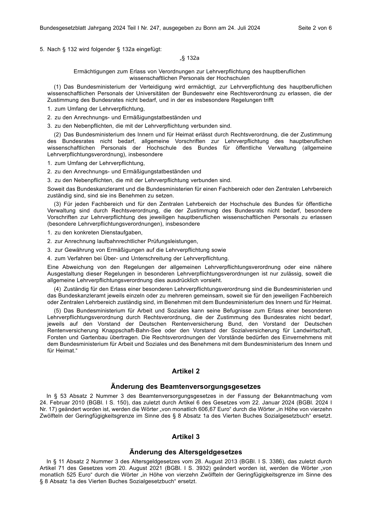 BGBl. 2024, Seite 2 — Originalseite als Abbildung