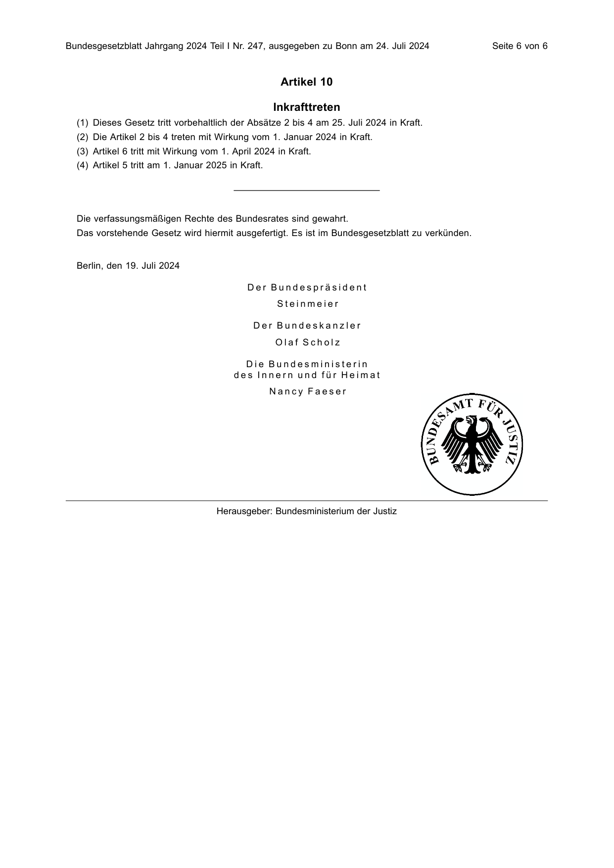 BGBl. 2024, Seite 6 — Originalseite als Abbildung